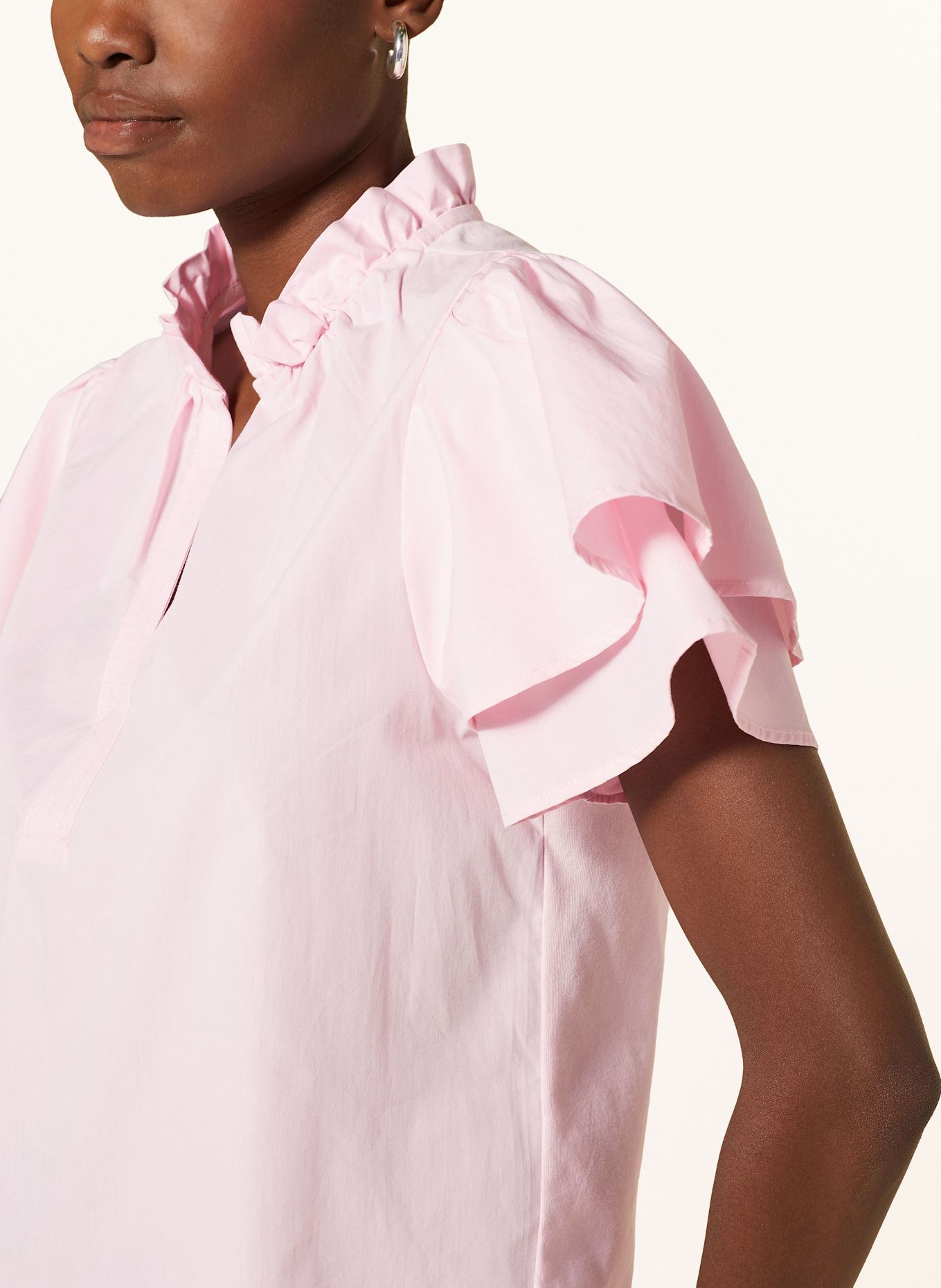Rich & Royal Blusenshirt im Materialmix: ROSA