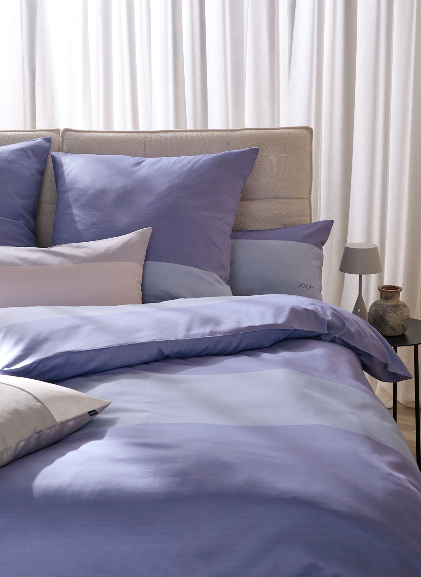 JOOP! Bettwäsche SPLIT: BLAU / HELLBLAU