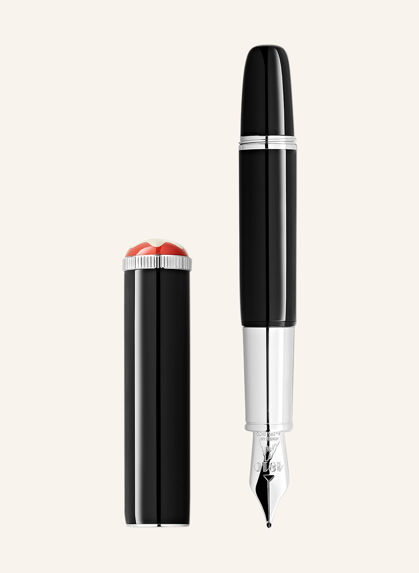 MONTBLANC Cartridge fountain pen HERITAGE ROUGE ET NOIR BABY SPECIAL EDITION BLACK: BLACK