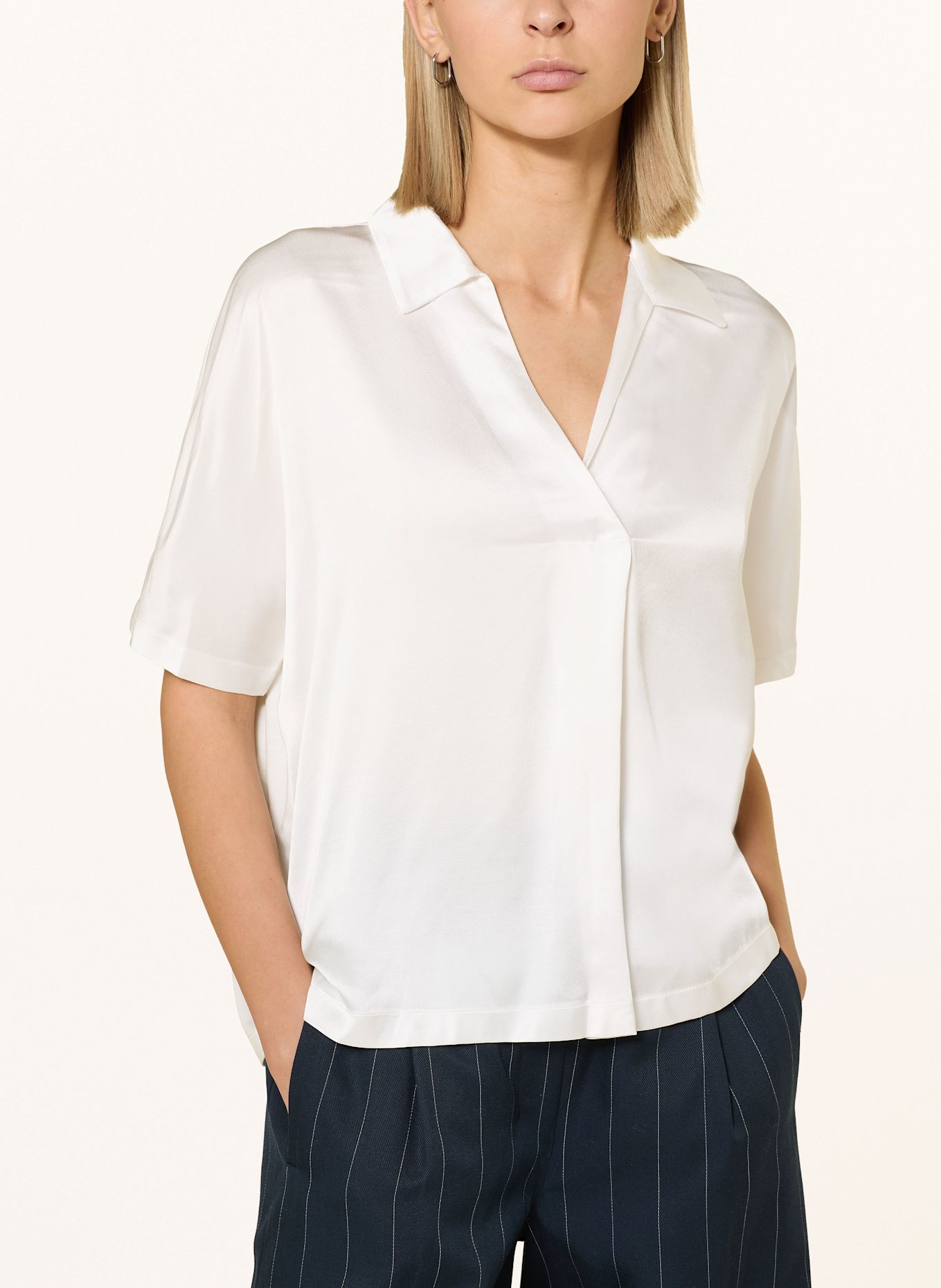 someday Bluzka KELUCY z mieszanki materiałów: ECRU