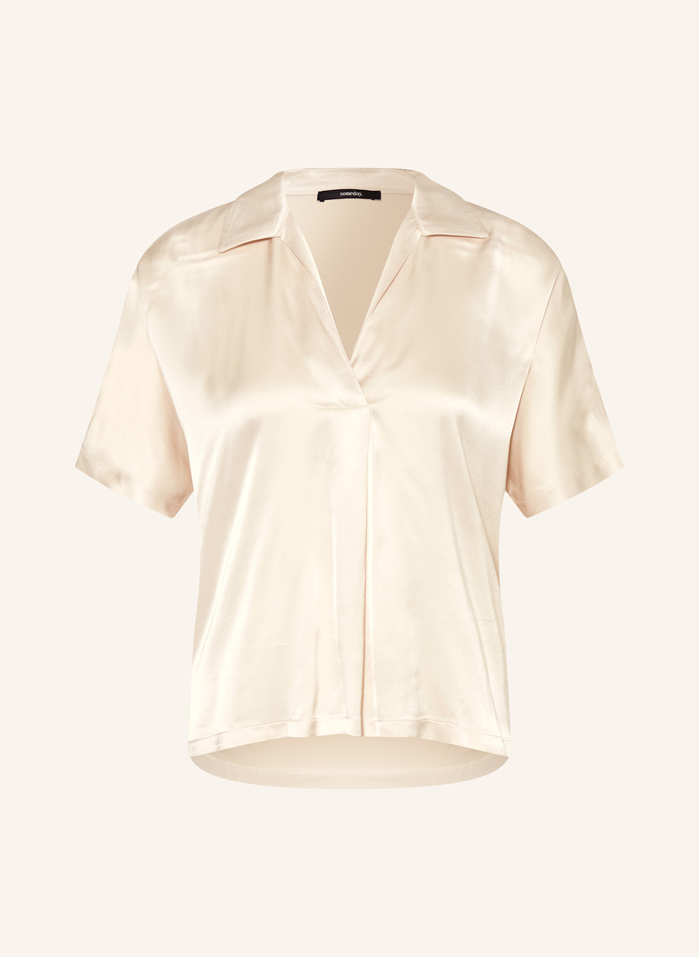 someday Chemisier KELUCY en mélange de matières: CRÈME