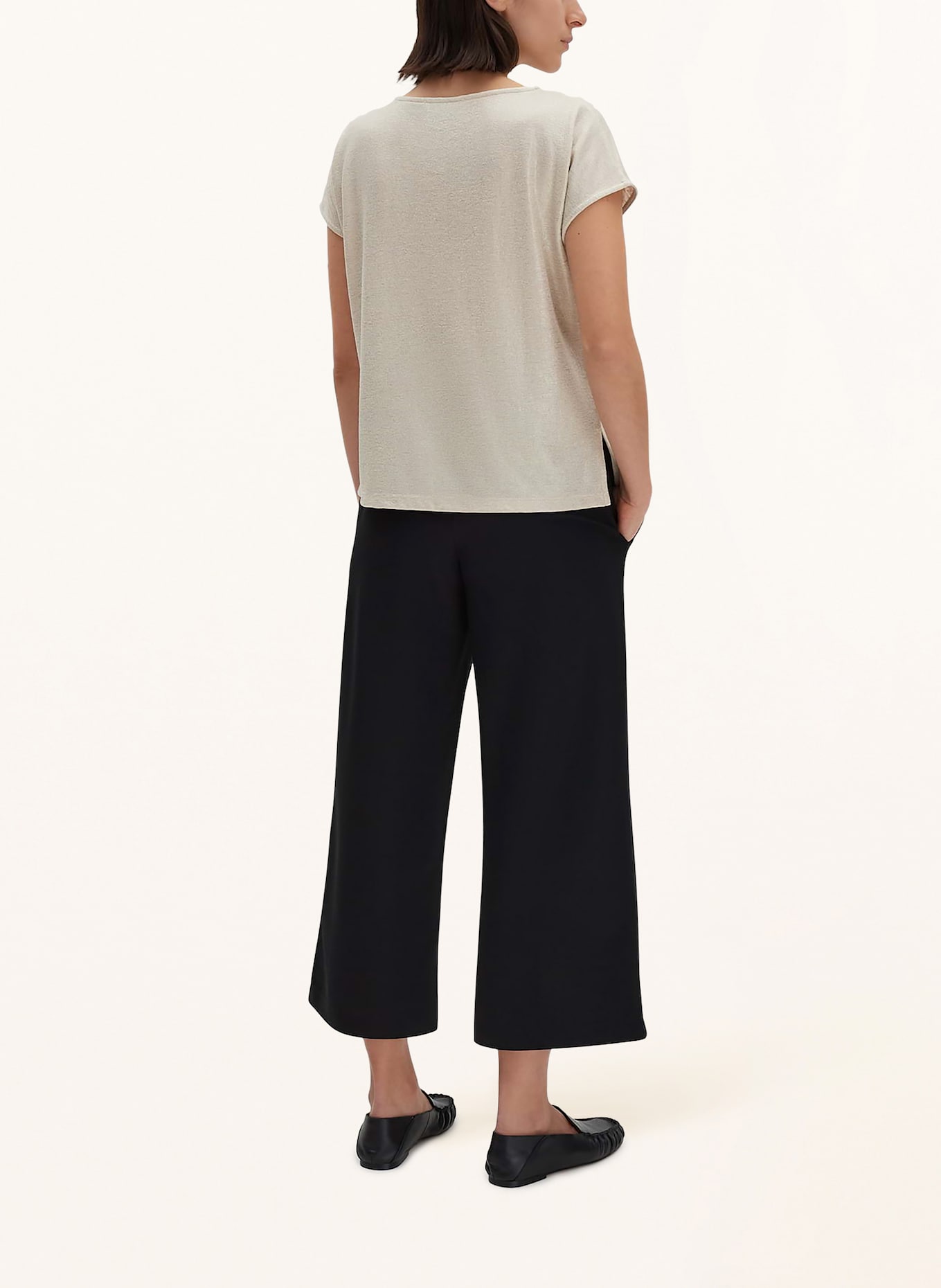 someday KEVITA T-shirt with glitter thread: BEIGE