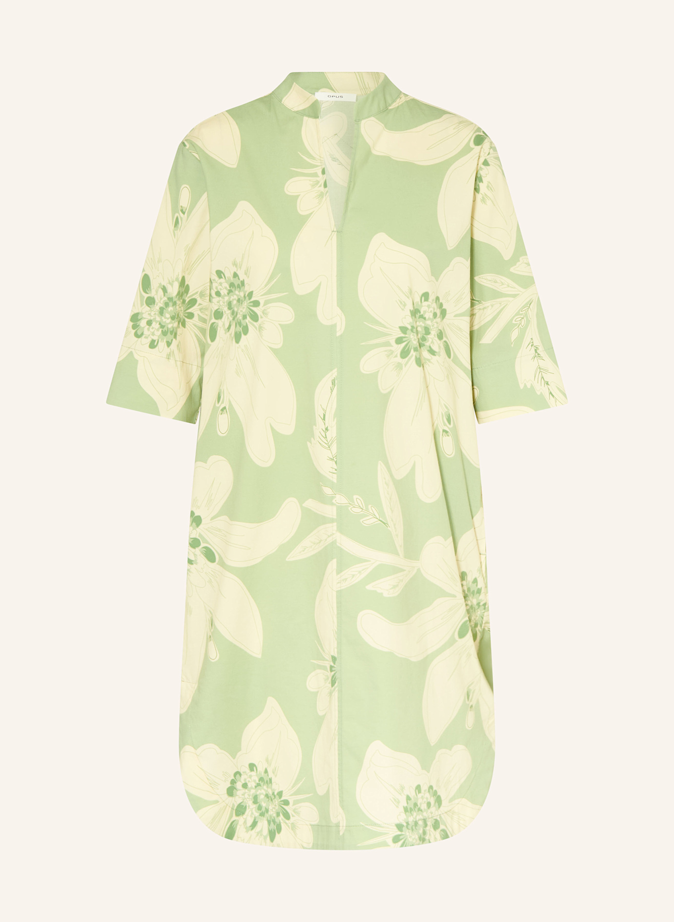 OPUS Kleid WIARA: HELLGRÜN / ECRU