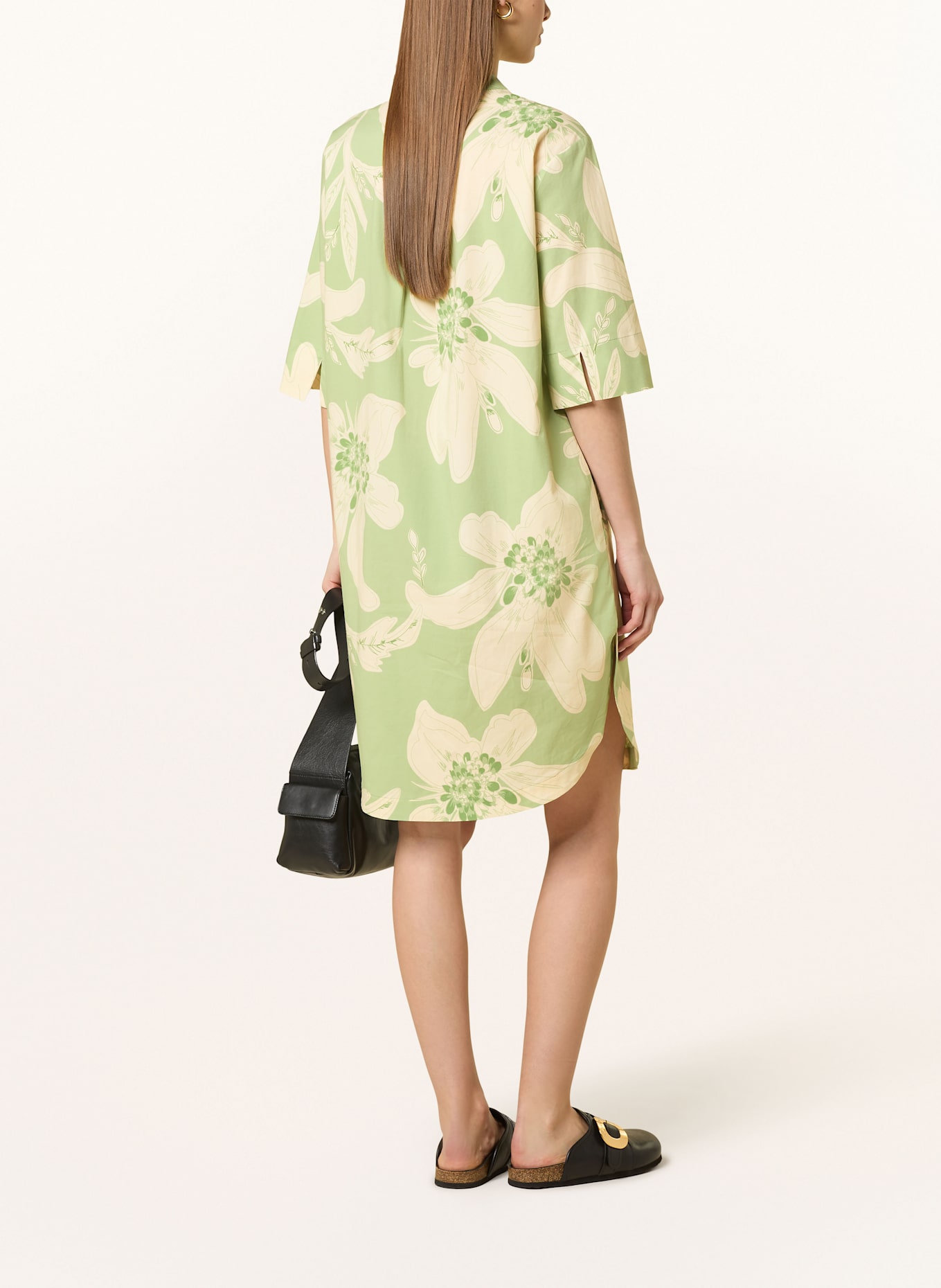 OPUS Kleid WIARA: HELLGRÜN / ECRU