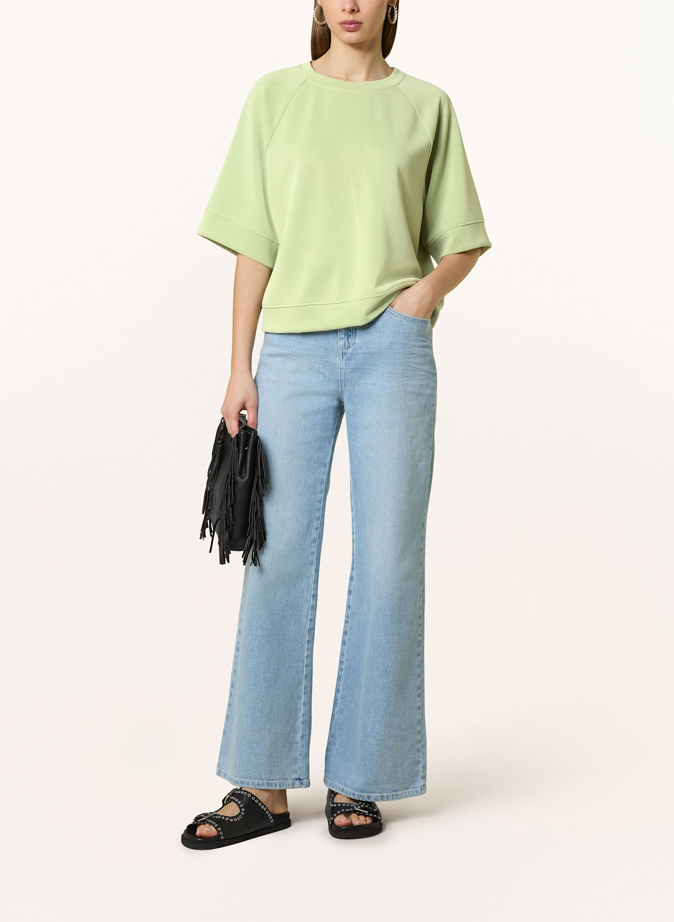 OPUS T-Shirt GINUS: HELLGRÜN