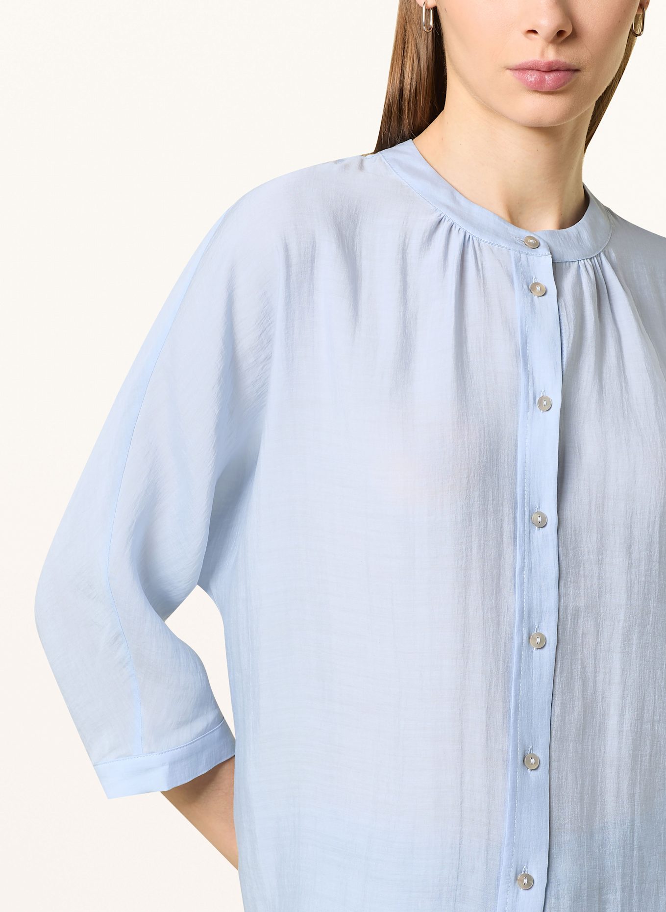 OPUS Bluse FABELL mit 3/4-Arm: HELLBLAU