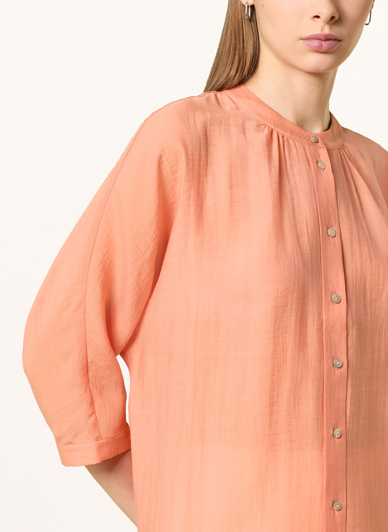 OPUS Bluse FABELL mit 3/4-Arm: HELLORANGE
