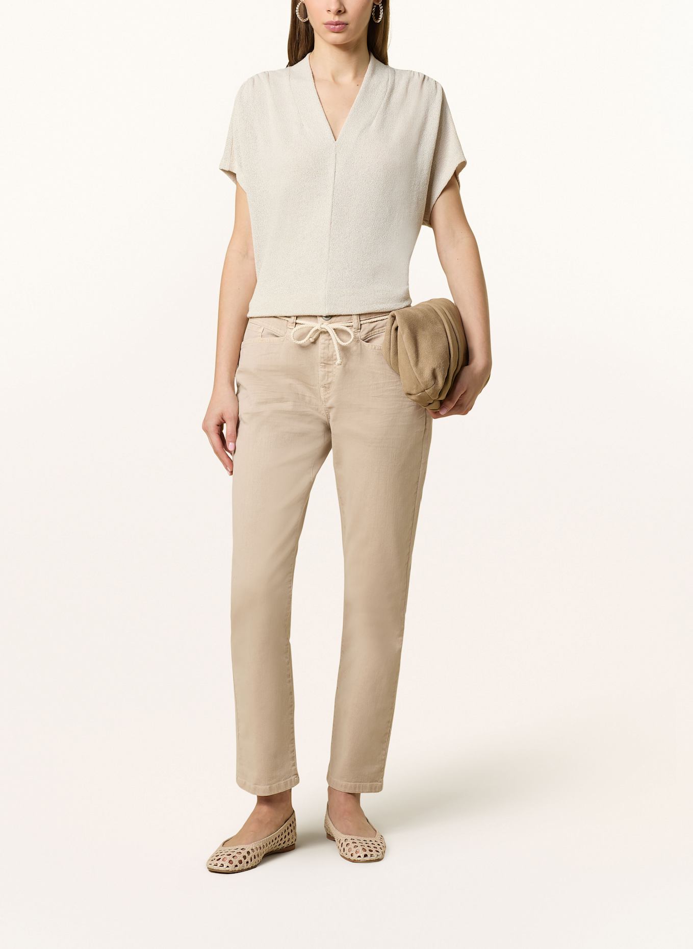 OPUS Strickshirt SOFRANKA: CREME