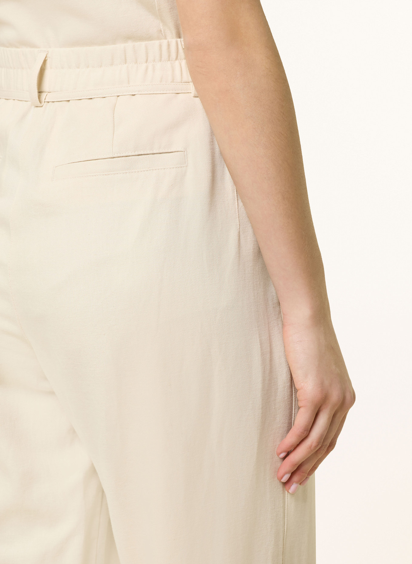 OPUS MEERI wide leg trousers: CREAM
