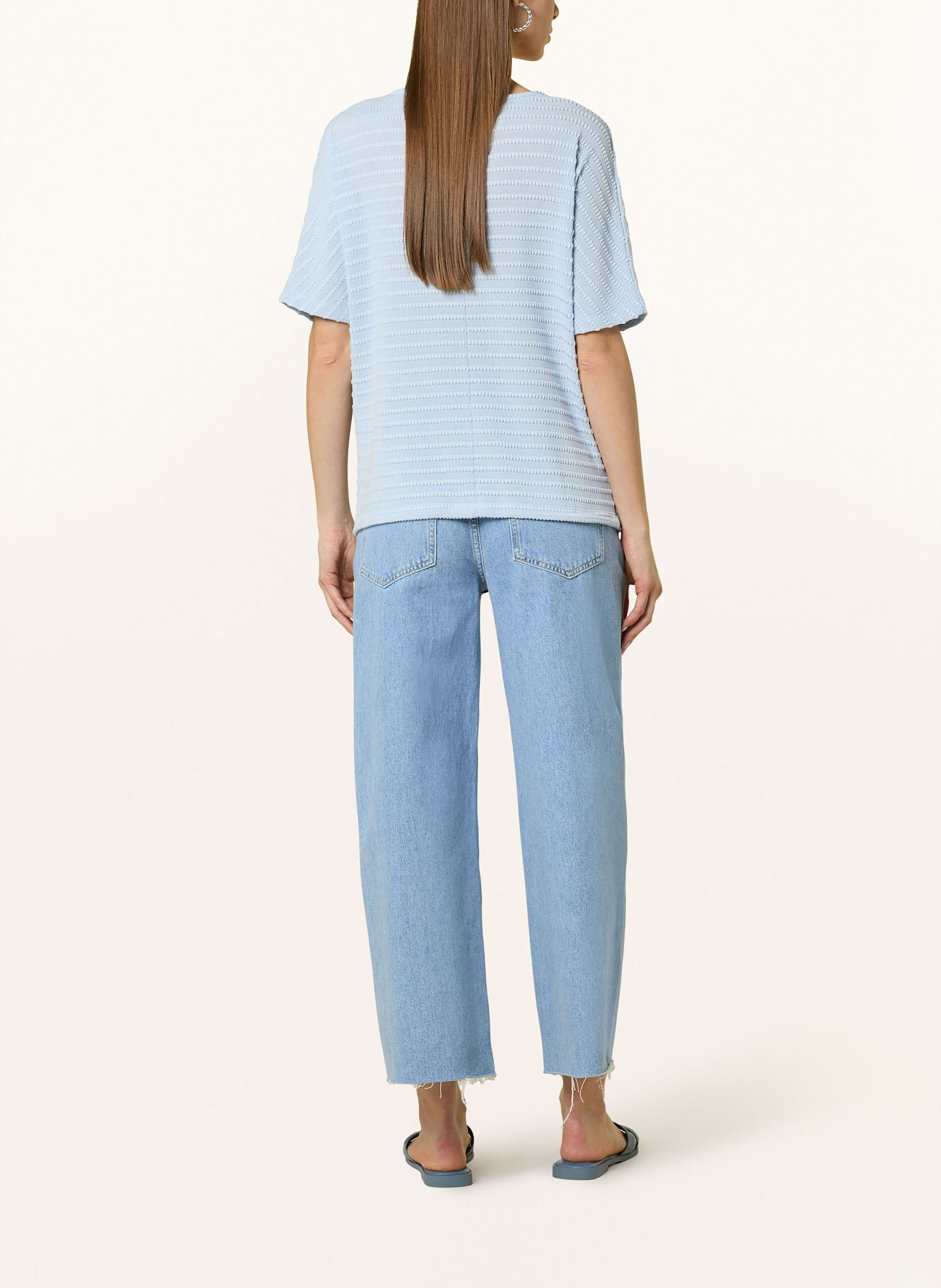 OPUS Strickshirt SARONJI: HELLBLAU