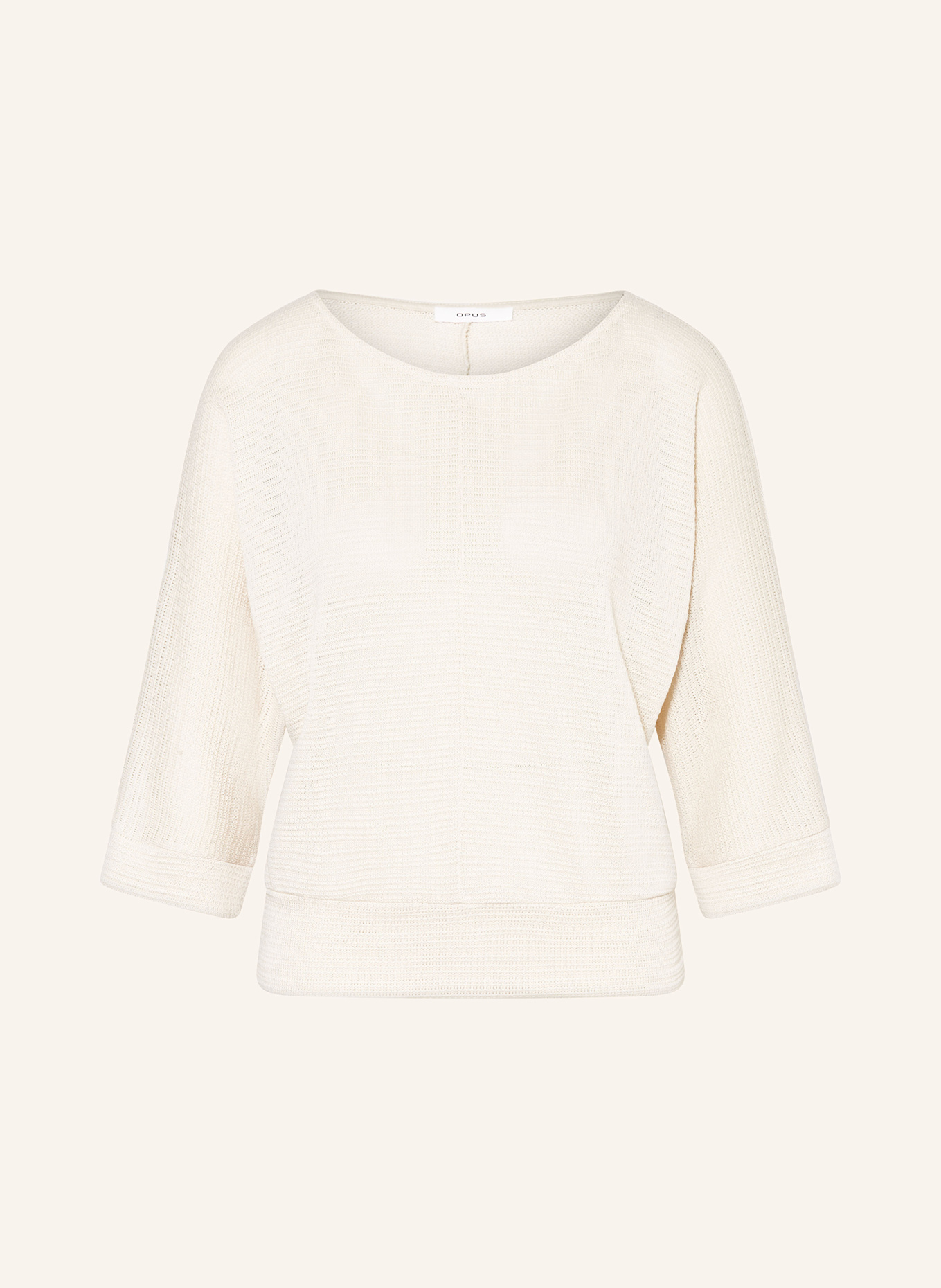 OPUS Pullover SOLLIKA mit 3/4-Arm: CREME