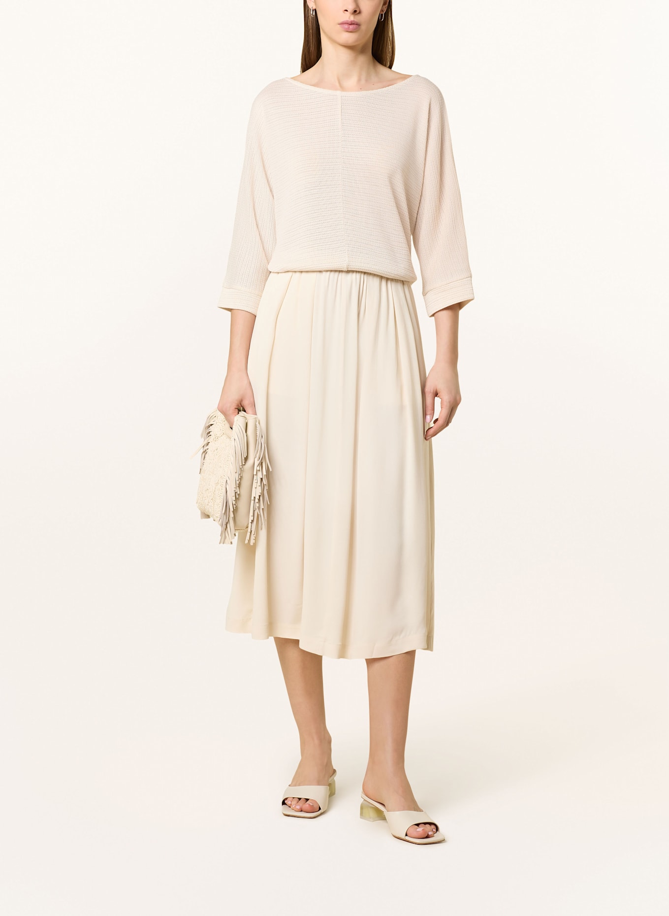 OPUS Pullover SOLLIKA mit 3/4-Arm: CREME