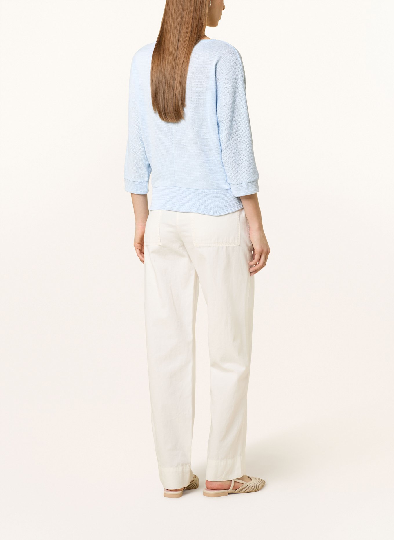 OPUS Pullover SOLLIKA mit 3/4-Arm: HELLBLAU