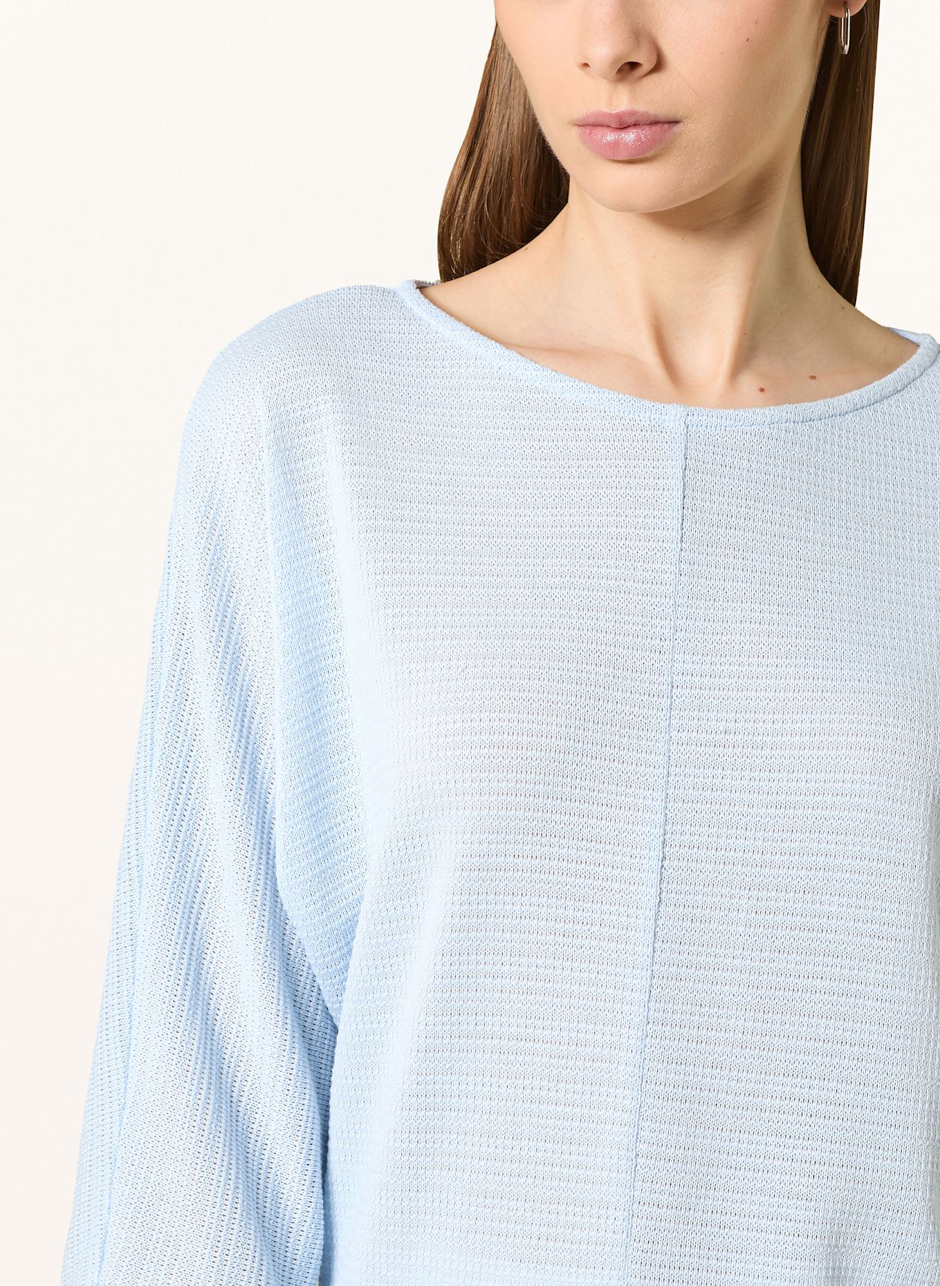 OPUS Pullover SOLLIKA mit 3/4-Arm: HELLBLAU