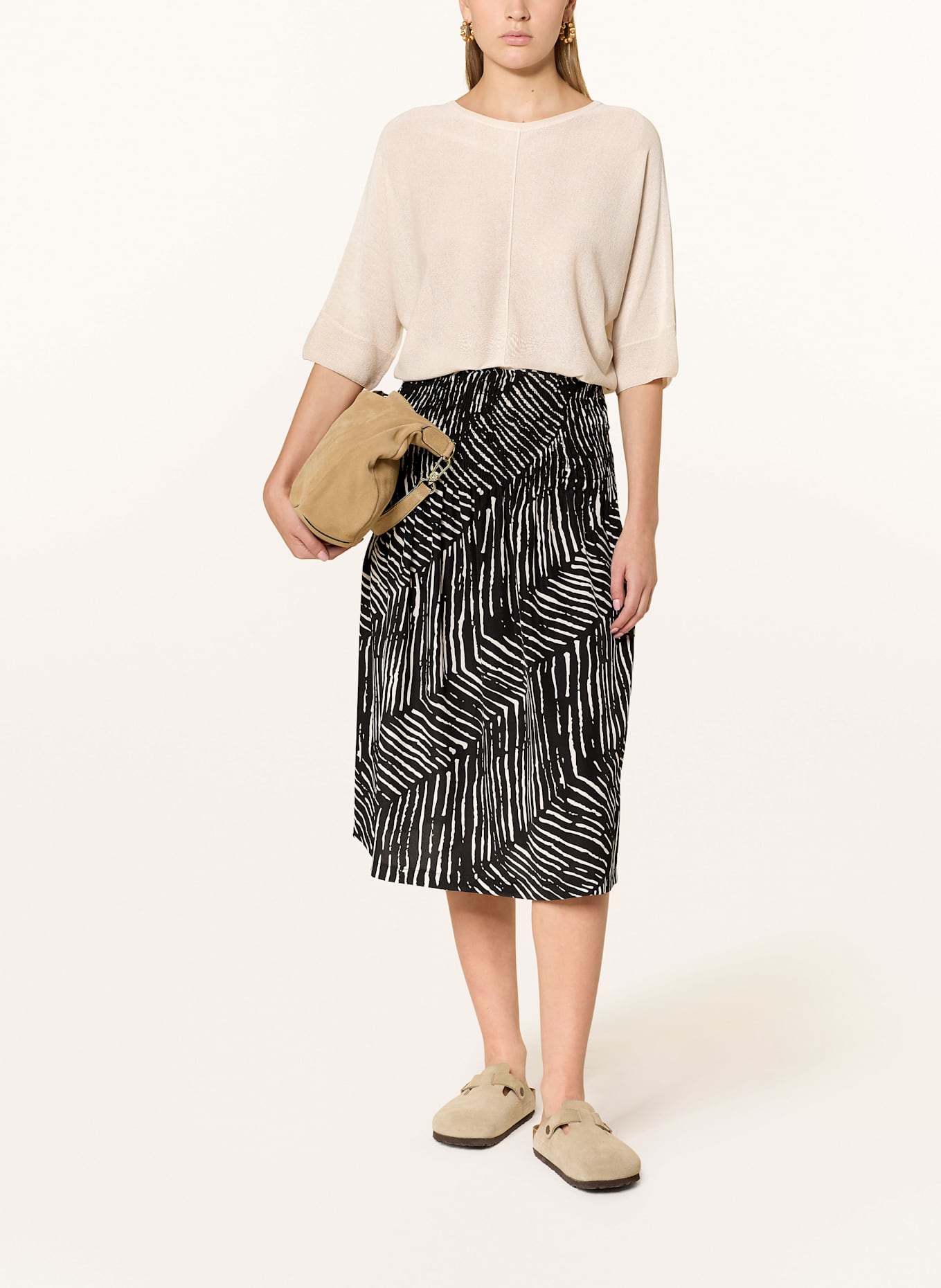 OPUS Strickshirt PERONIKA: CREME