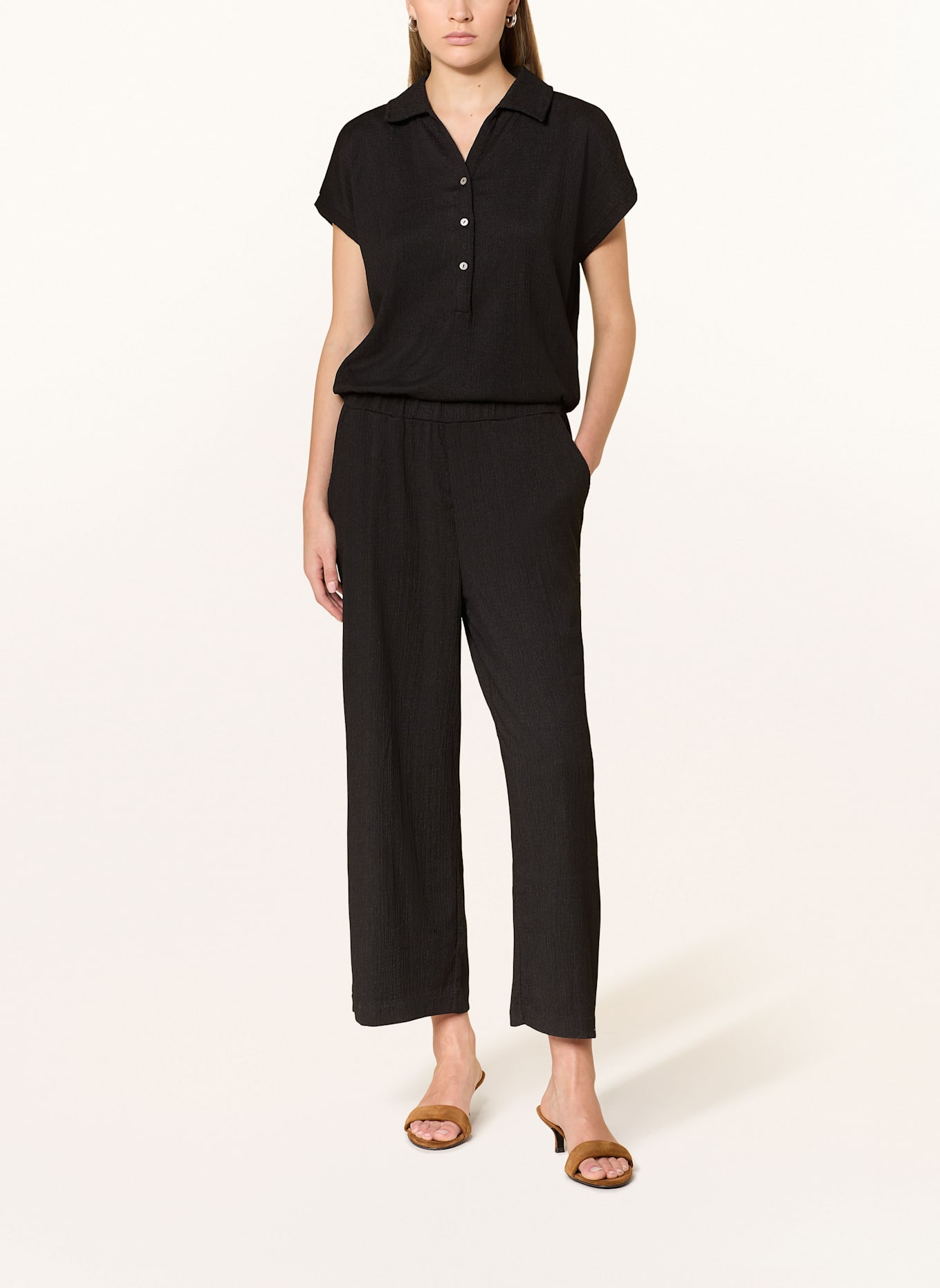 OPUS Jumpsuit MELTI: SCHWARZ