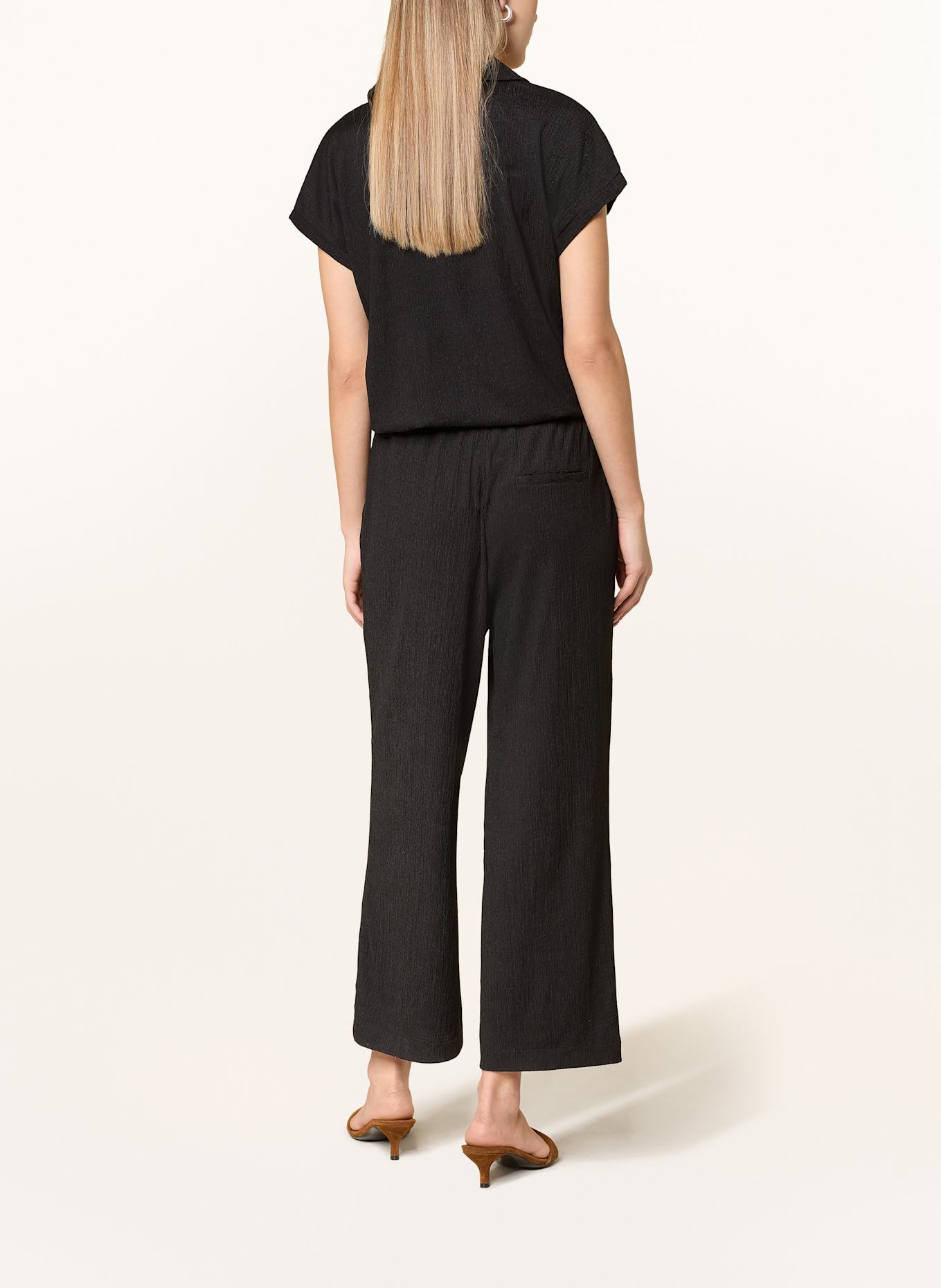 OPUS Jumpsuit MELTI: SCHWARZ