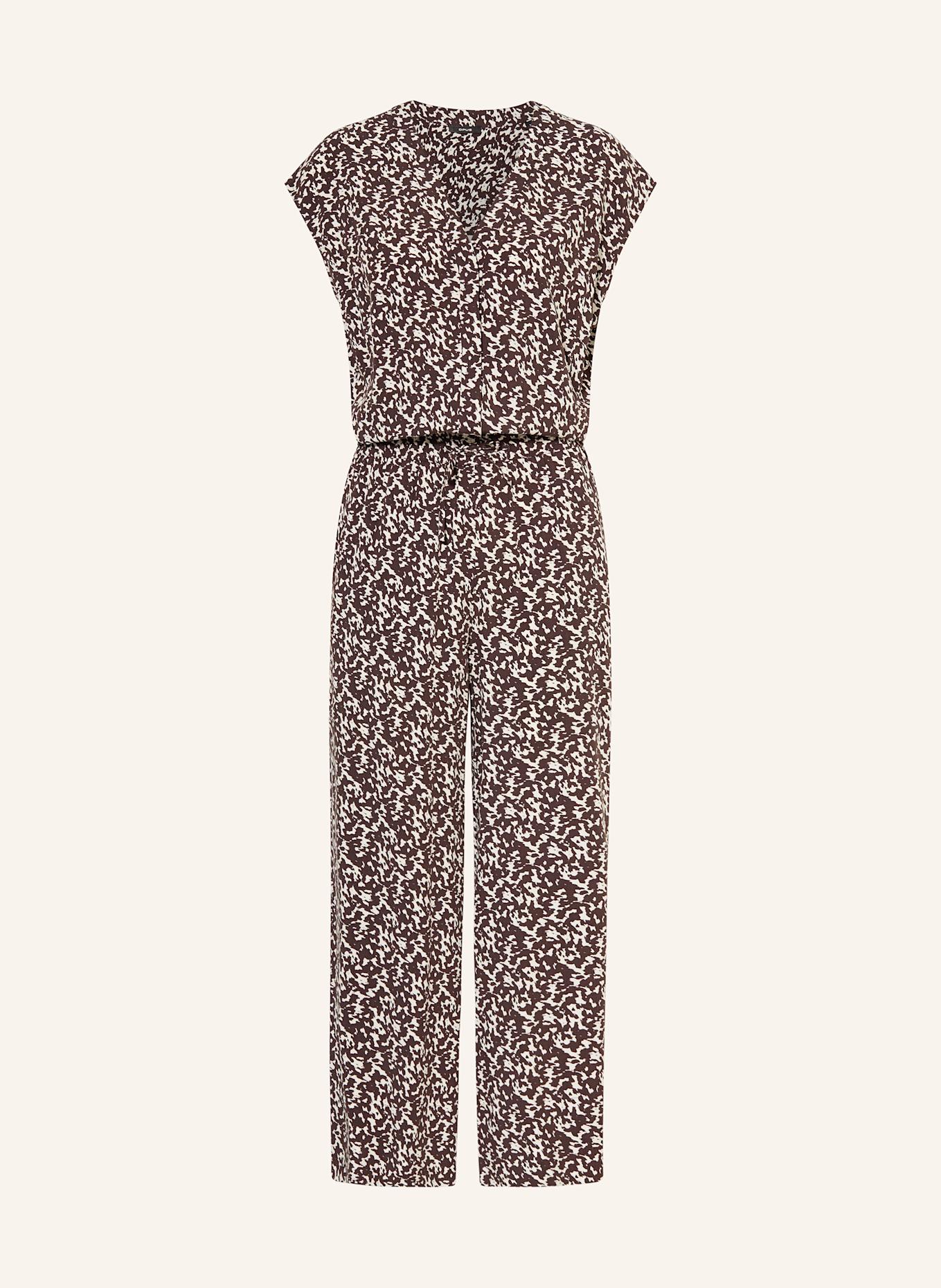 OPUS Jumpsuit MONELI: DUNKELBRAUN/ ECRU