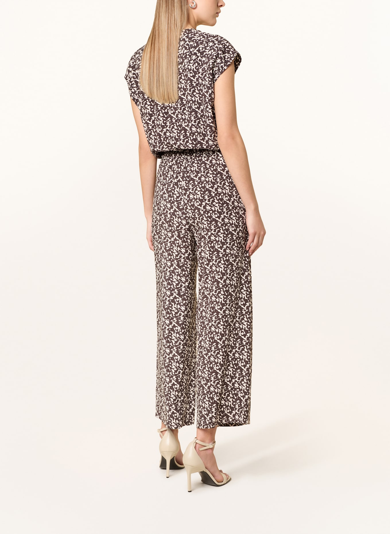 OPUS Jumpsuit MONELI: DUNKELBRAUN/ ECRU