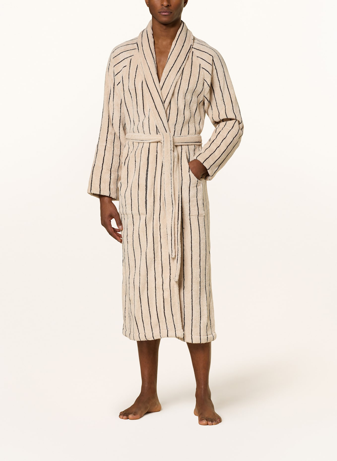 BONGUSTA Peignoir unisexe NARAM: BEIGE/ NOIR