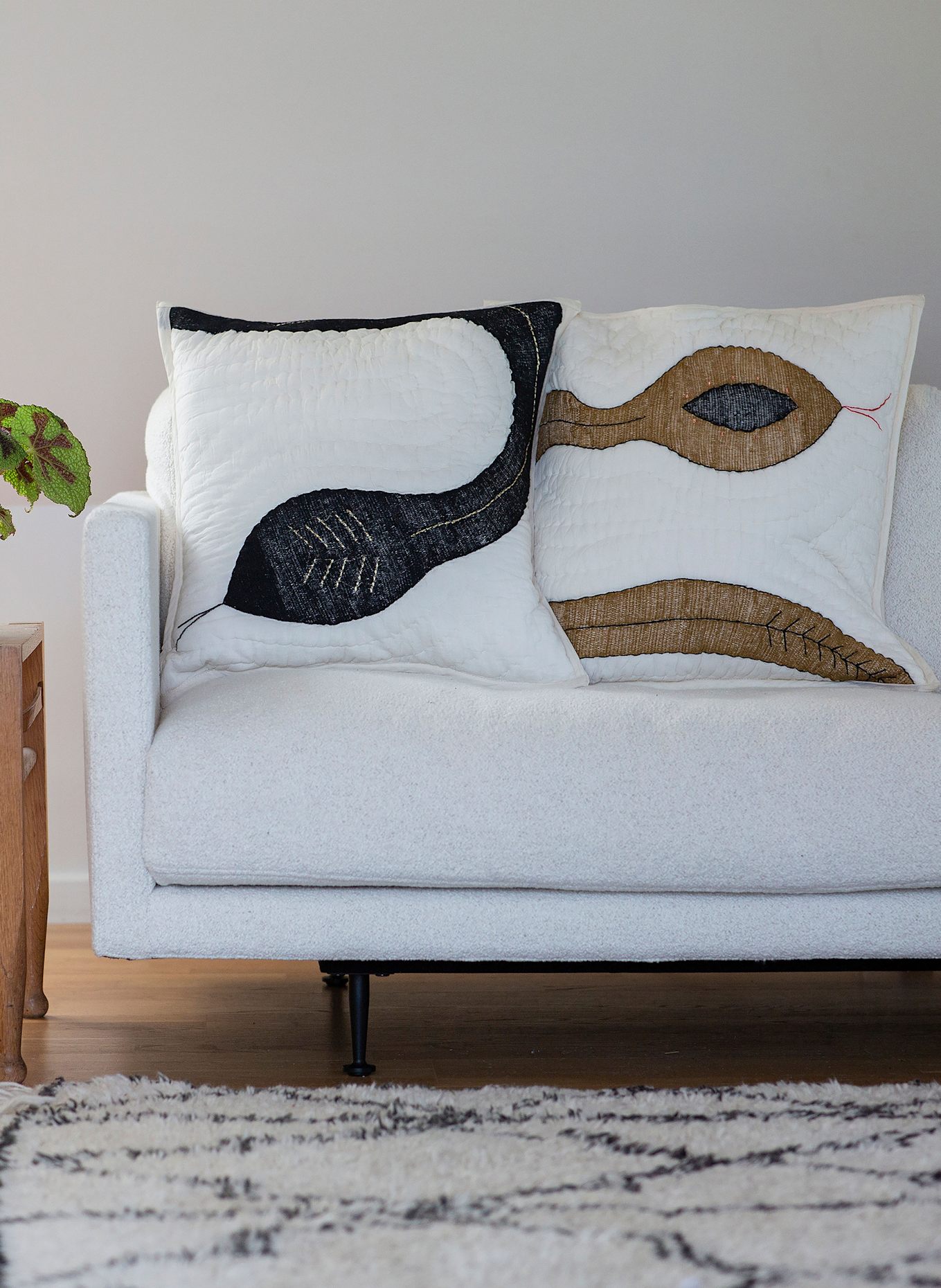 BONGUSTA Dekokissen PARADISE: DUNKELBRAUN / ECRU