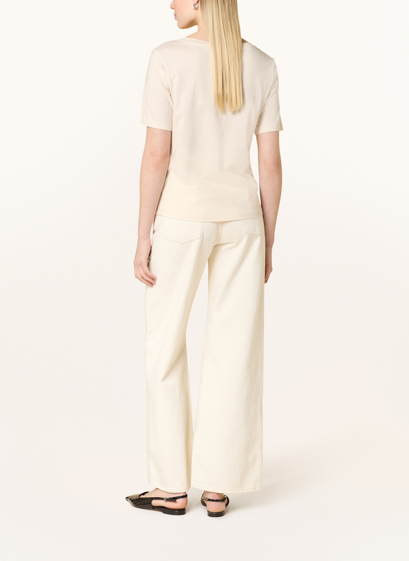 monari T-Shirt mit Schmucksteinen: ECRU