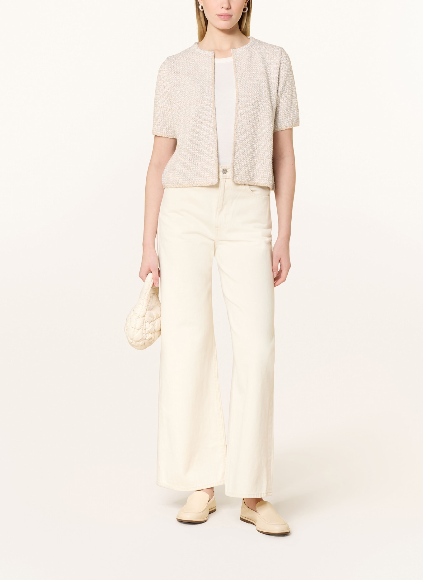 monari Cardigan with glitter thread: BEIGE