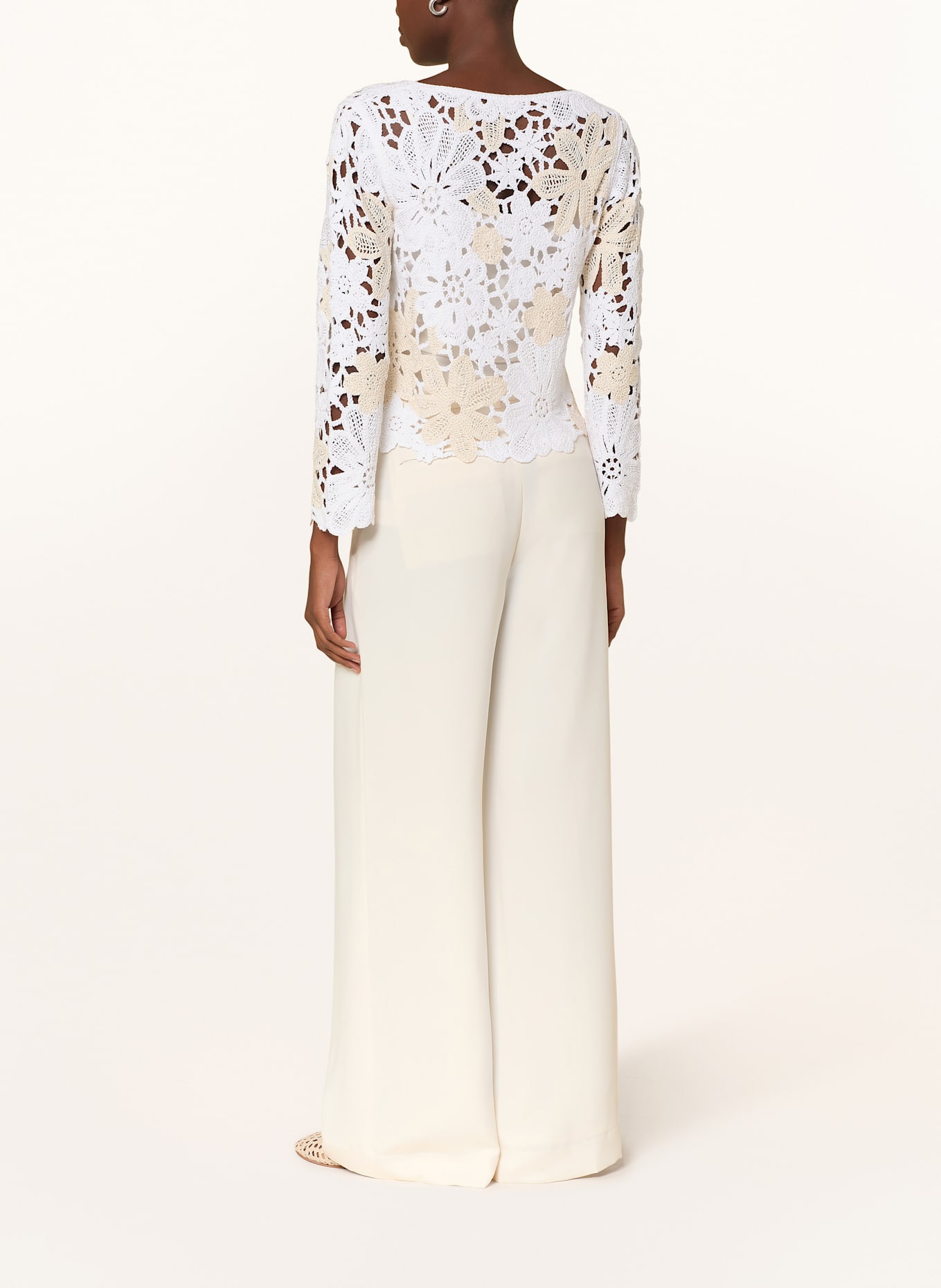 monari Aloha pullover mit Pailletten: WEISS/ CREME