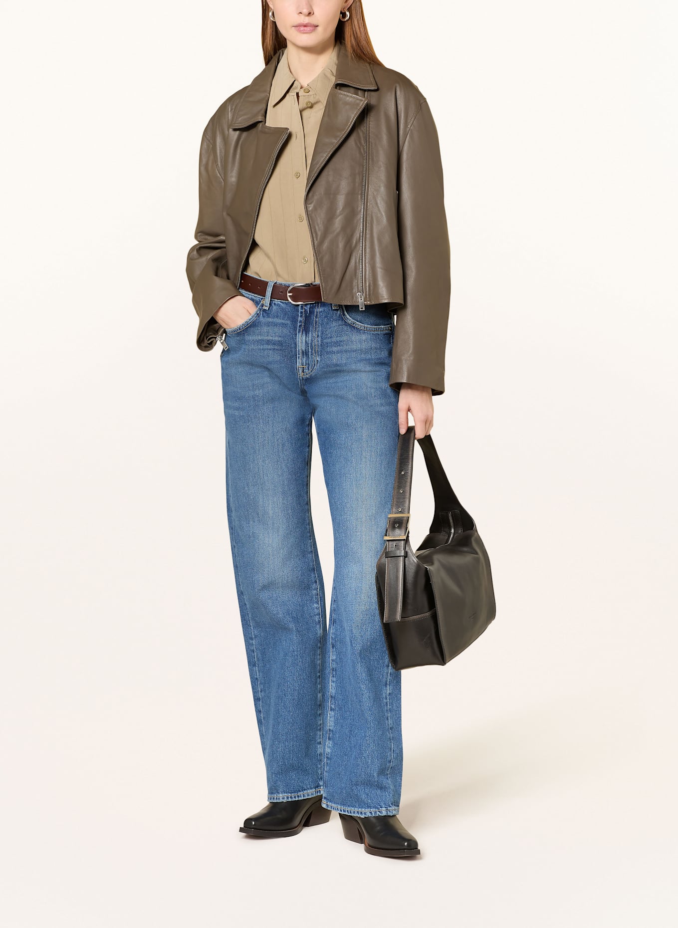 7 PAUL SMITH wide-leg wool Bermuda shorts Blue Straight džíny TESS TROUSER: EPR Explorer