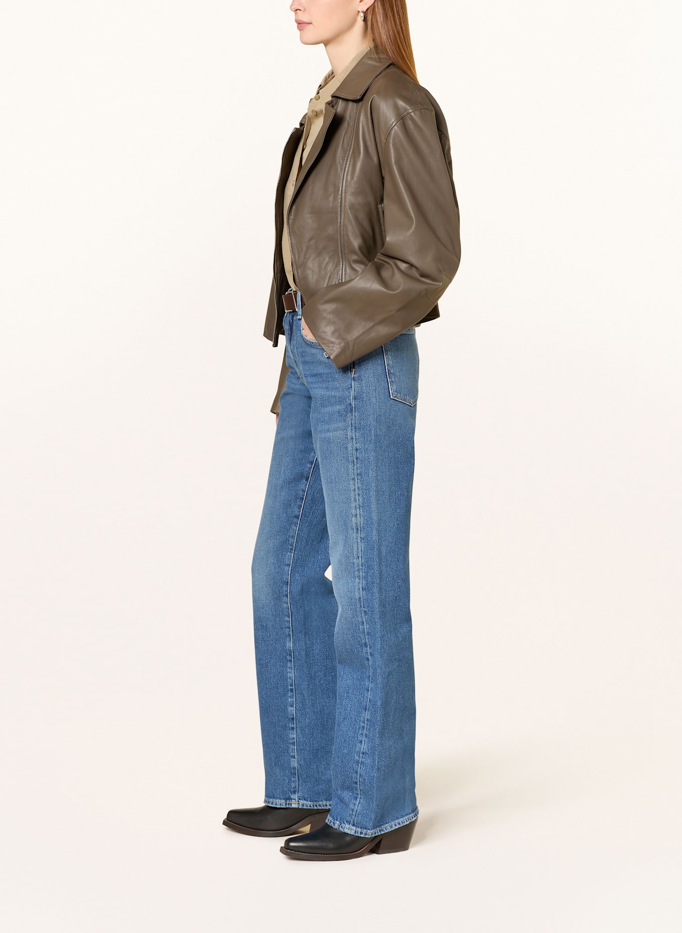 7 PAUL SMITH wide-leg wool Bermuda shorts Blue Straight džíny TESS TROUSER: EPR Explorer