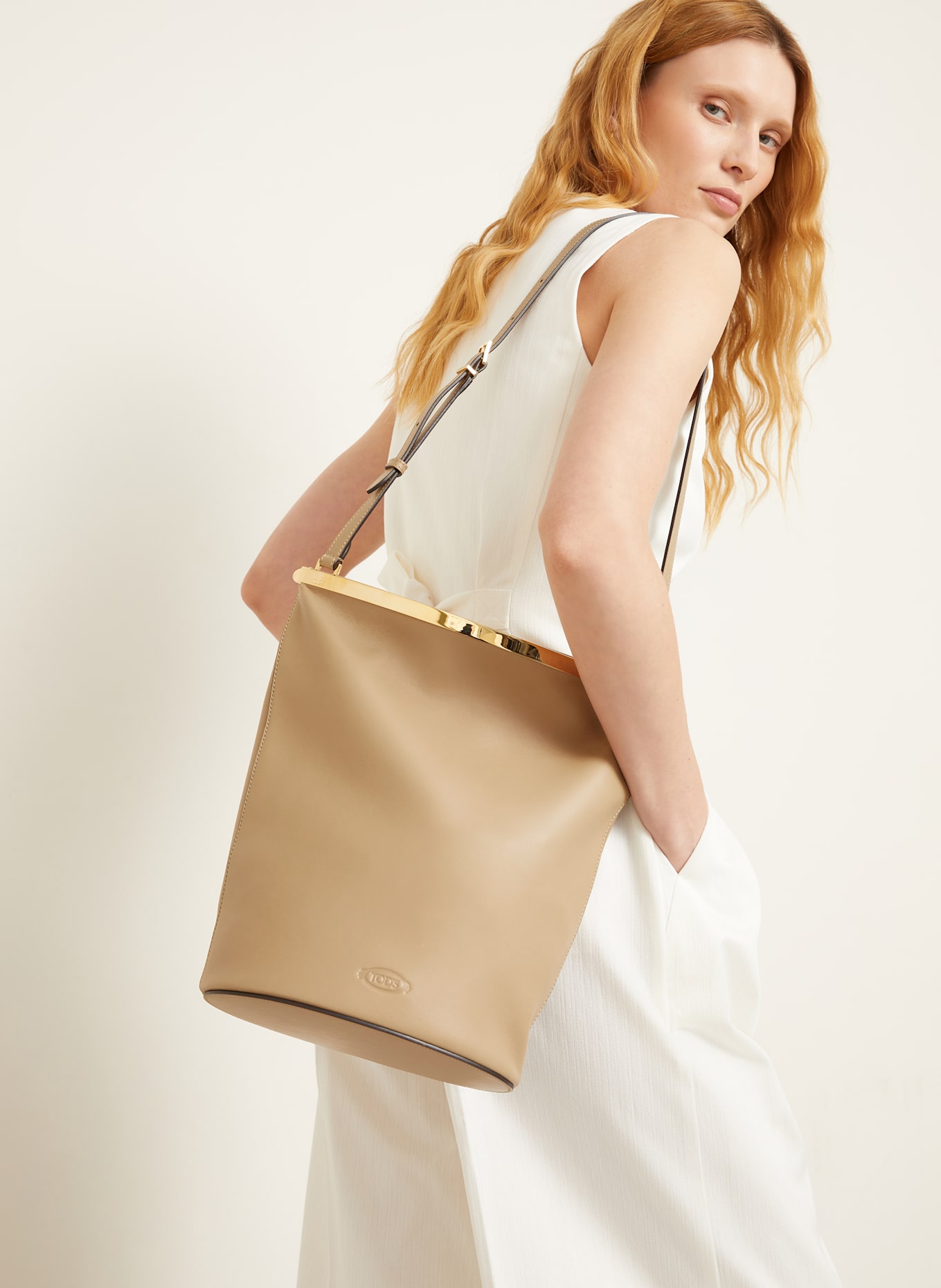 TOD'S Crossbody bag: BEIGE