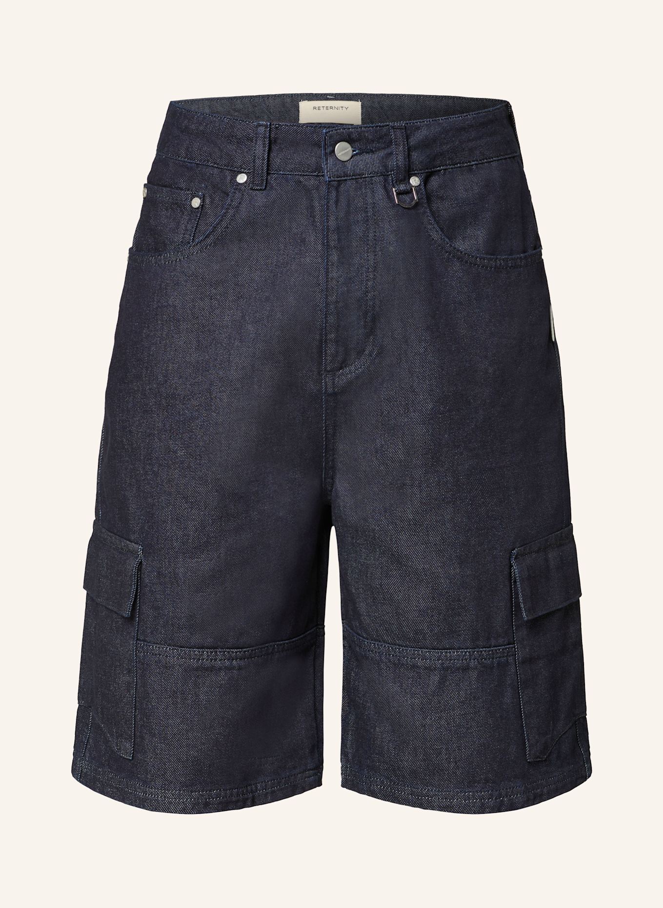 RETERNITY CONCEPTION cargo jeans shorts: RAW DENIM