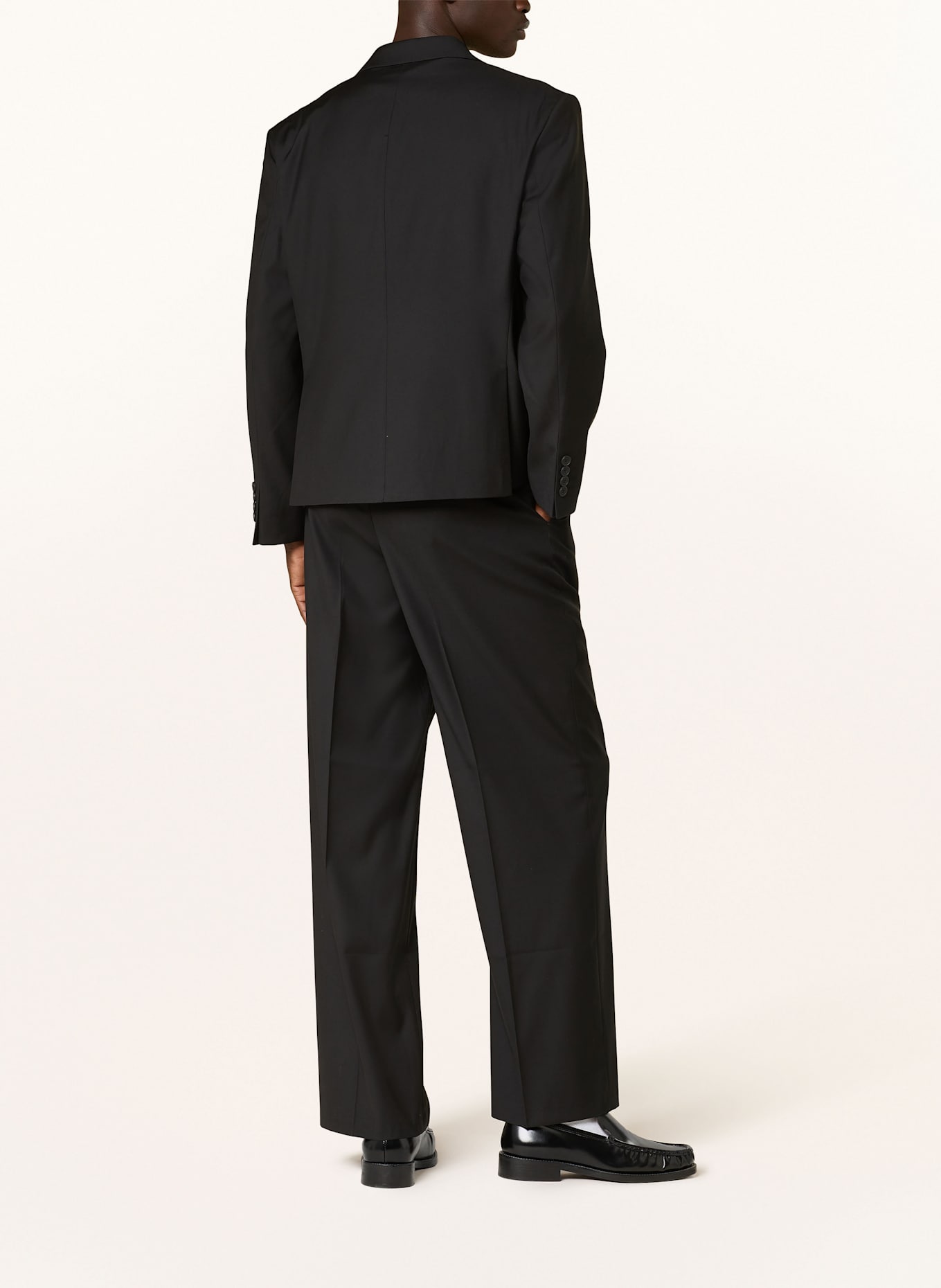 RETERNITY Spodnie garniturowe baggy fit: CZARNY