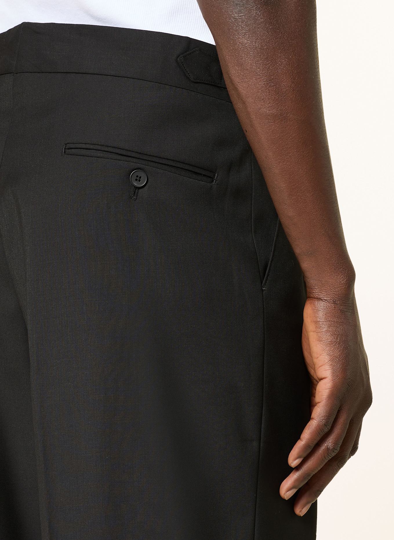 RETERNITY Spodnie garniturowe baggy fit: CZARNY