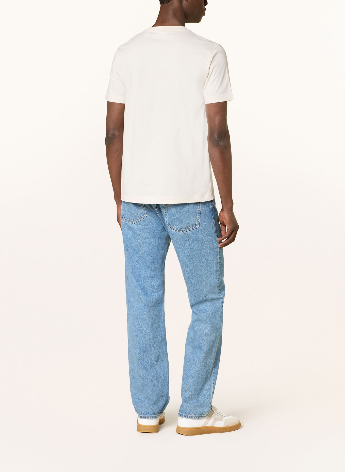 GANT T-Shirt: CREME/ BLAU/ BEIGE