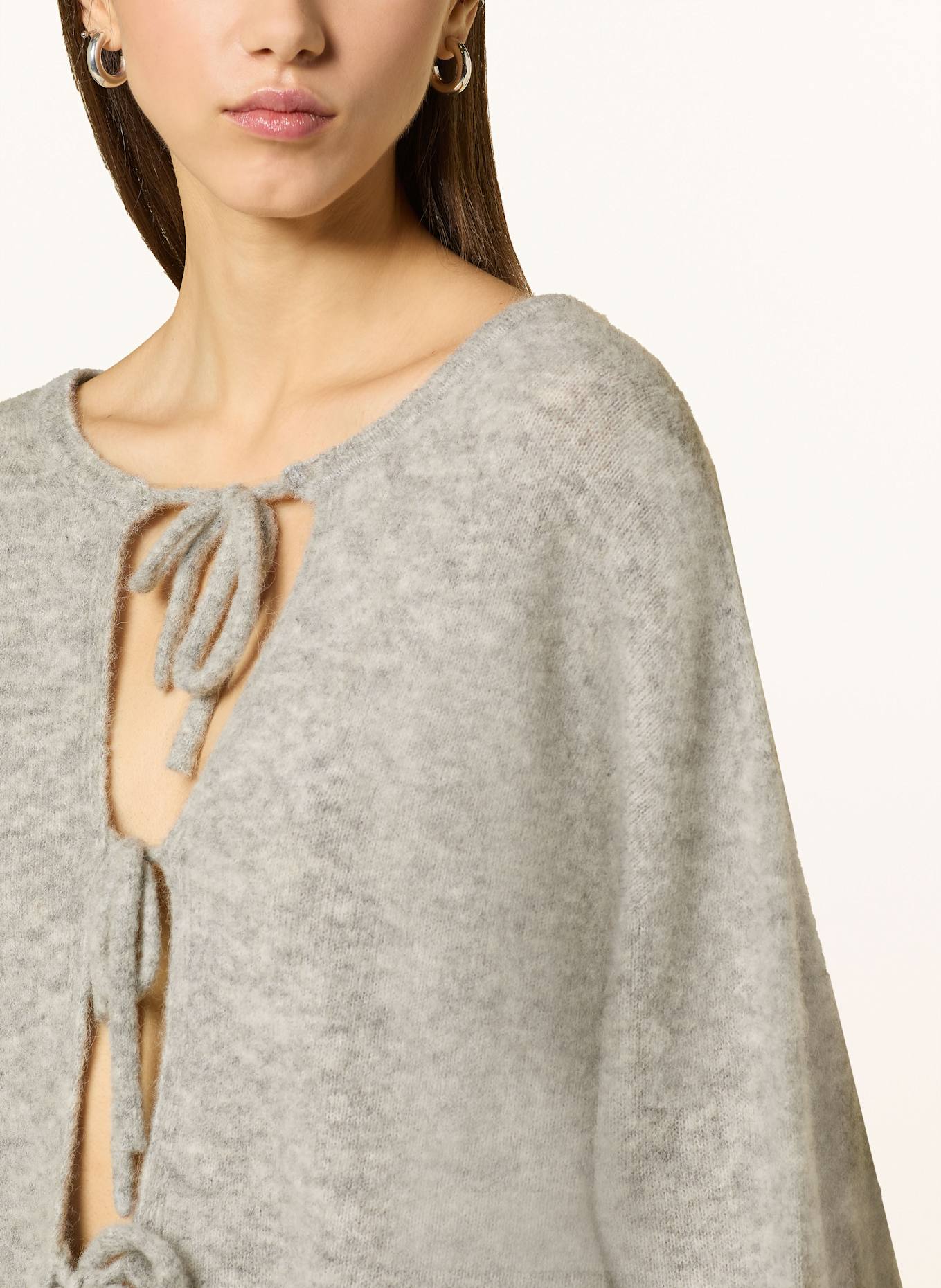 black palms Strickjacke ZUSIE mit Alpaka: HELLGRAU