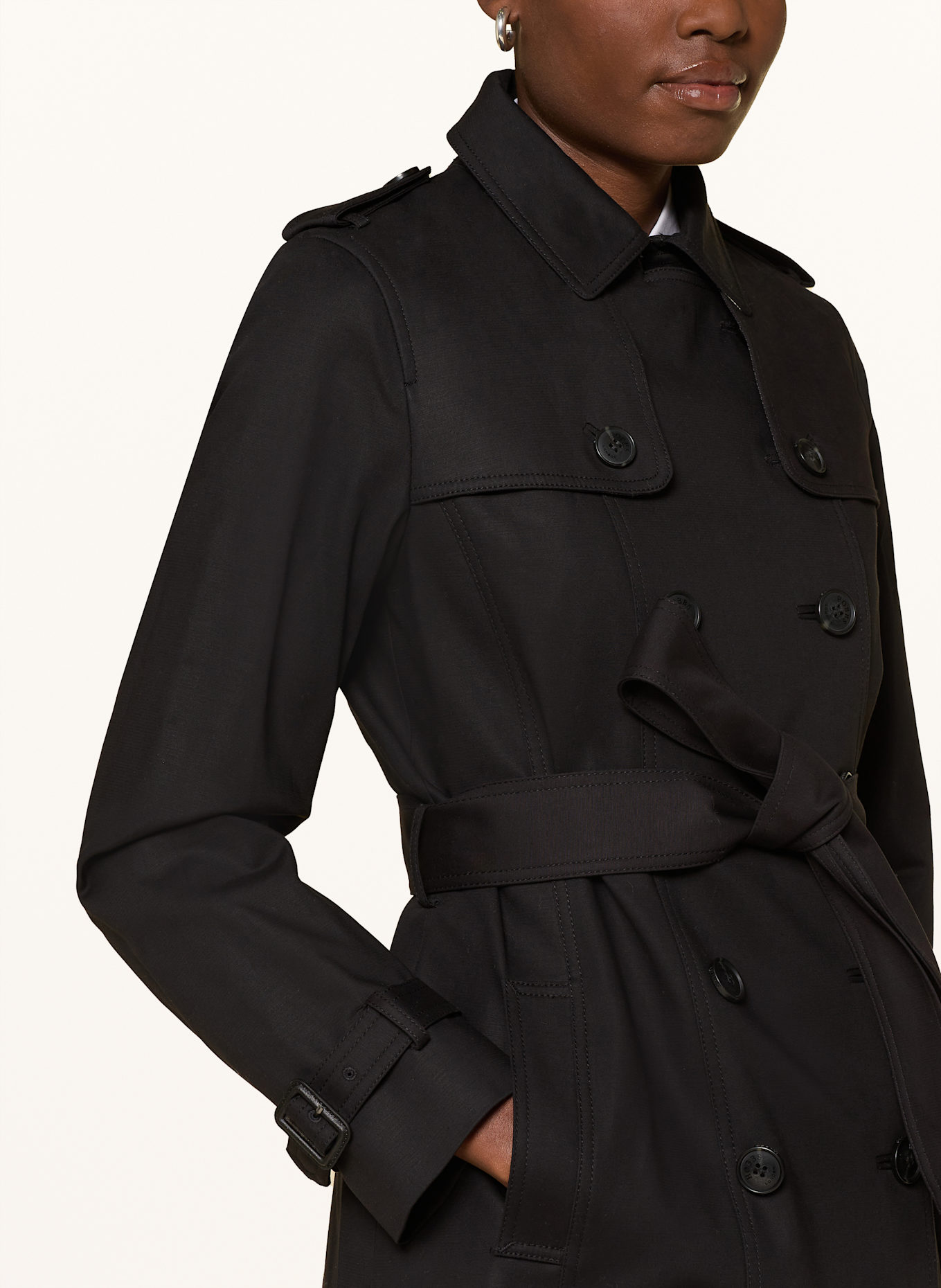 【海外限定】Hobbsトレンチコート☆Skylar Trench Coat, Black Skylar Shower Resistant Trench Coat | Hobbs UK |