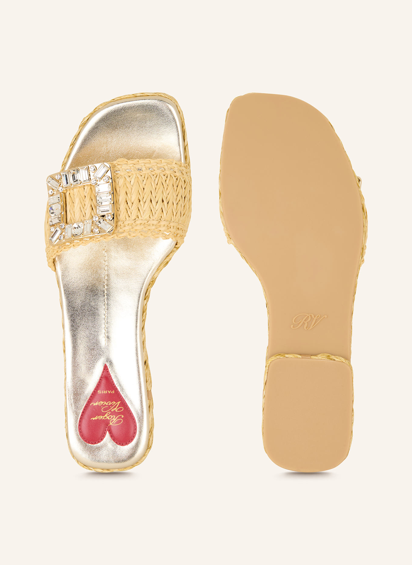 Roger Vivier Pantoletten: HELLBRAUN