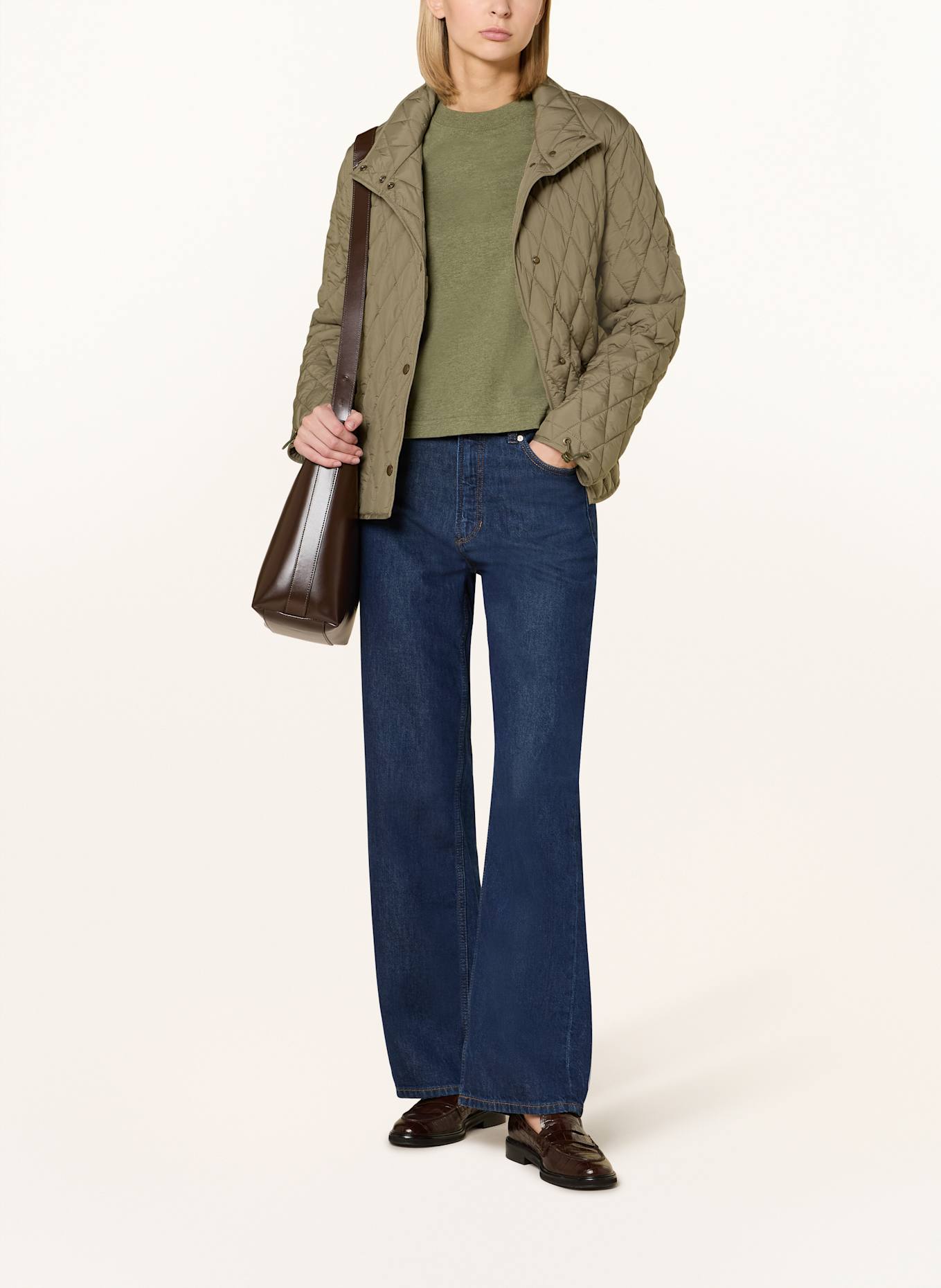 FUCHS SCHMITT Quilted Slim jacket: OLIVE