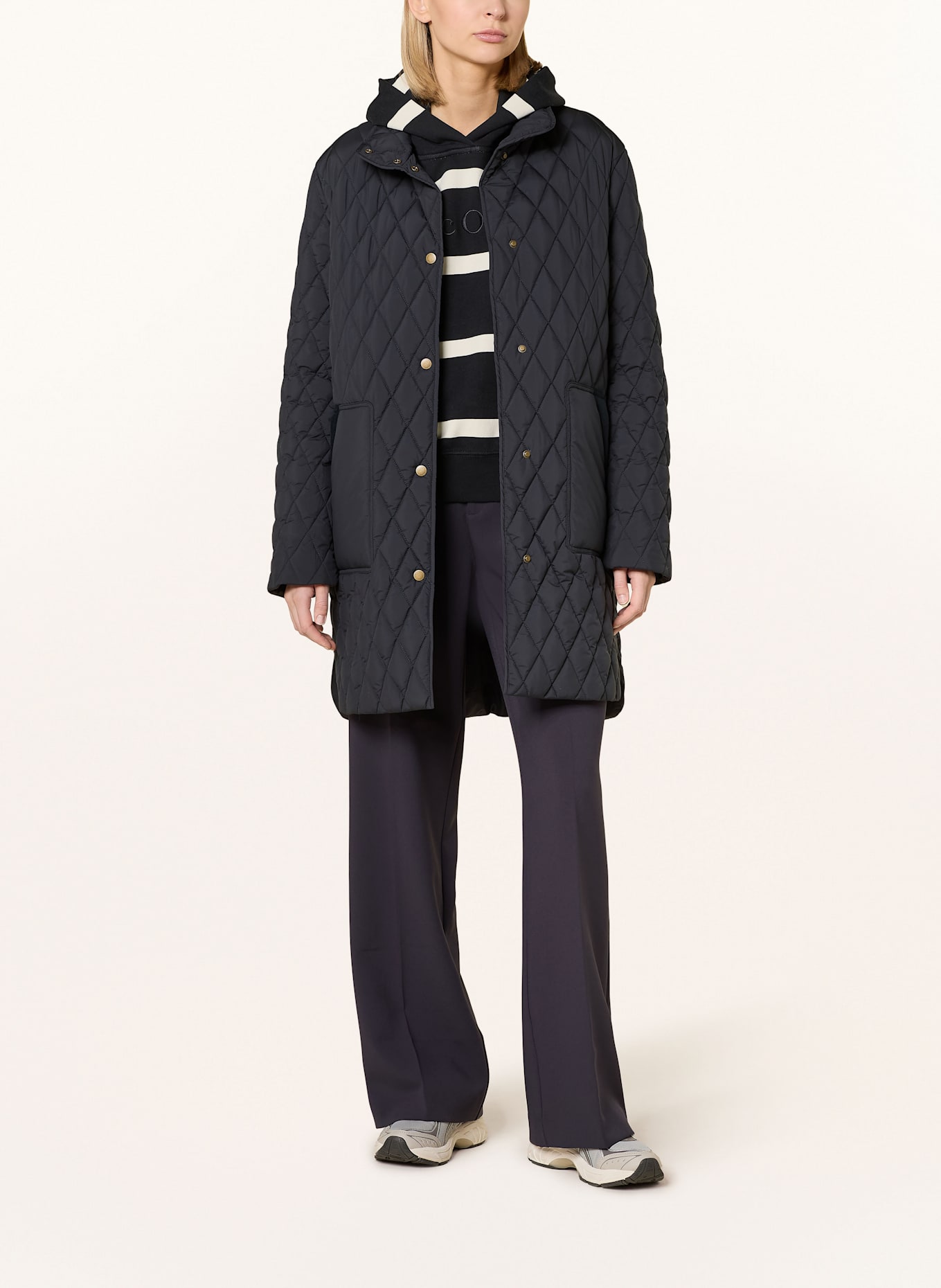 FUCHS SCHMITT Quilted coat: DARK BLUE