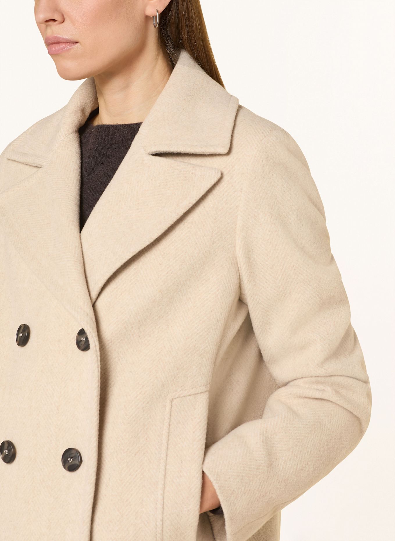 FUCHS SCHMITT Pea coat: BEIGE