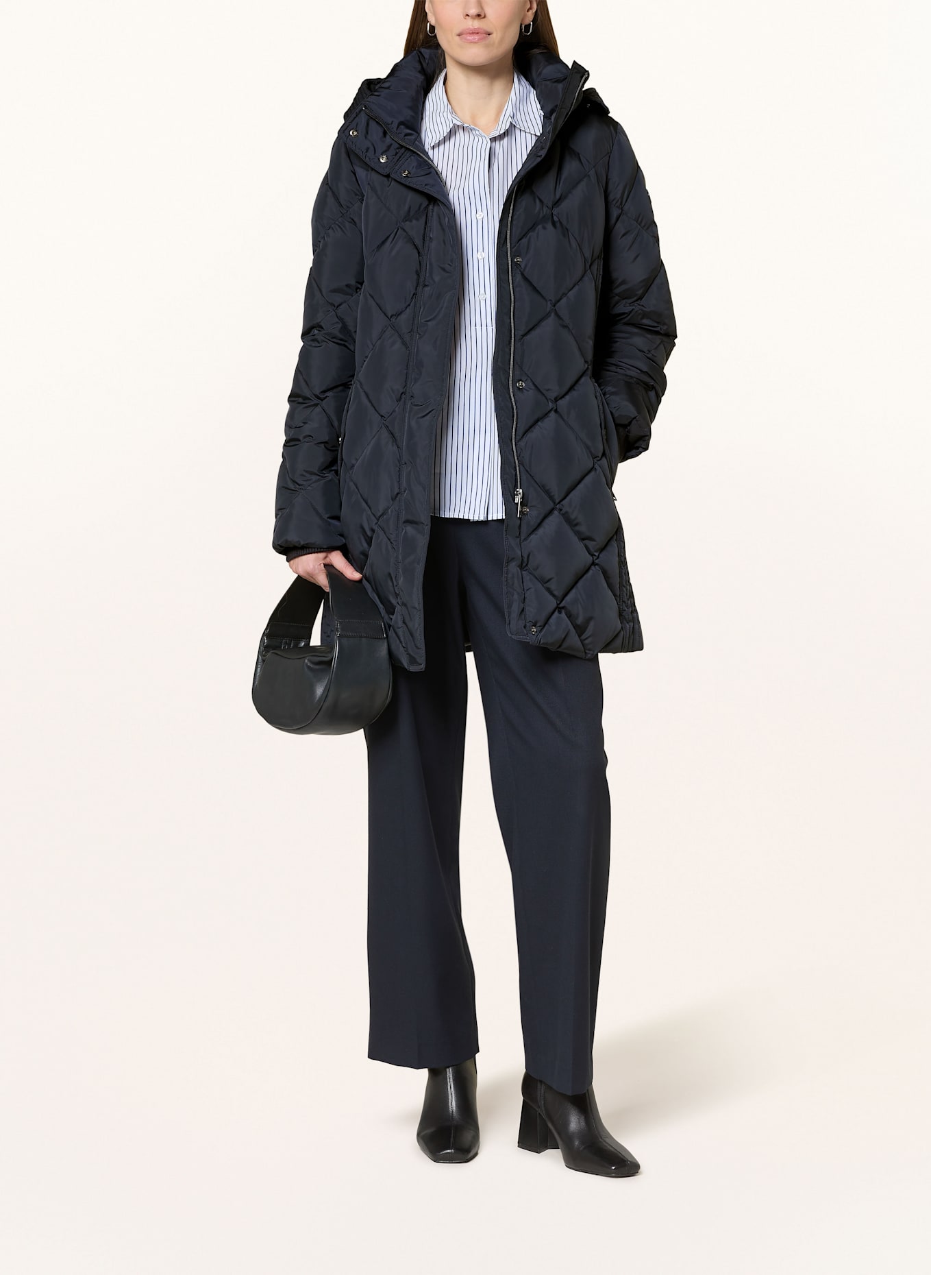 FUCHS SCHMITT Steppjacke mit abnehmbarer Kapuze: DUNKELBLAU