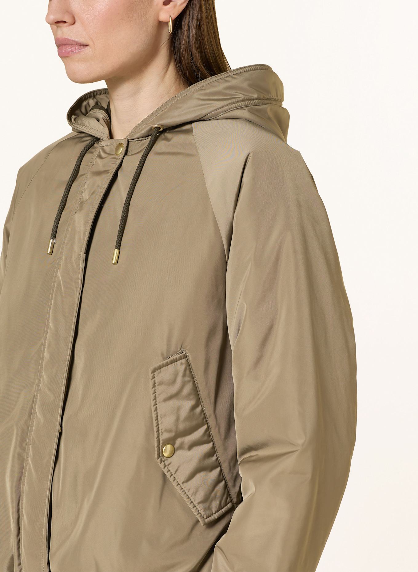 FUCHS SCHMITT Jacke mit abnehmbarem Kunstfell: GRÜN