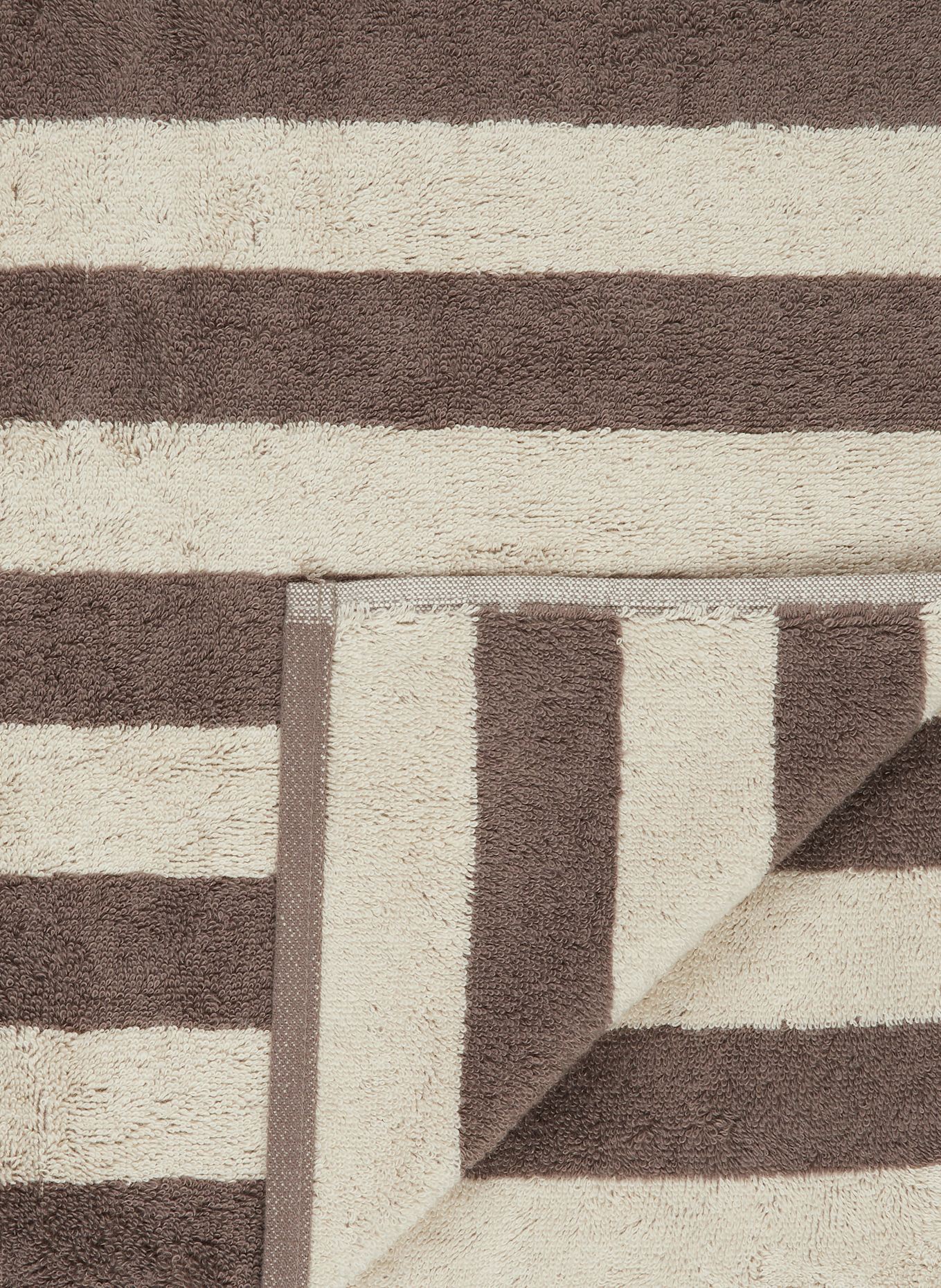 Cawö Handtuch LINES: DUNKELBRAUN/ ECRU