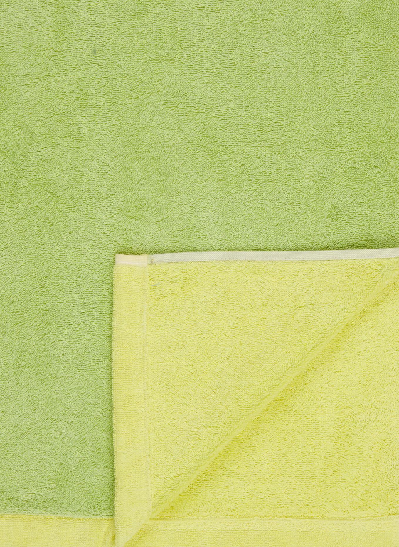 Cawö LIFESTYLE SPLASH shower towel: LIGHT GREEN / YELLOW