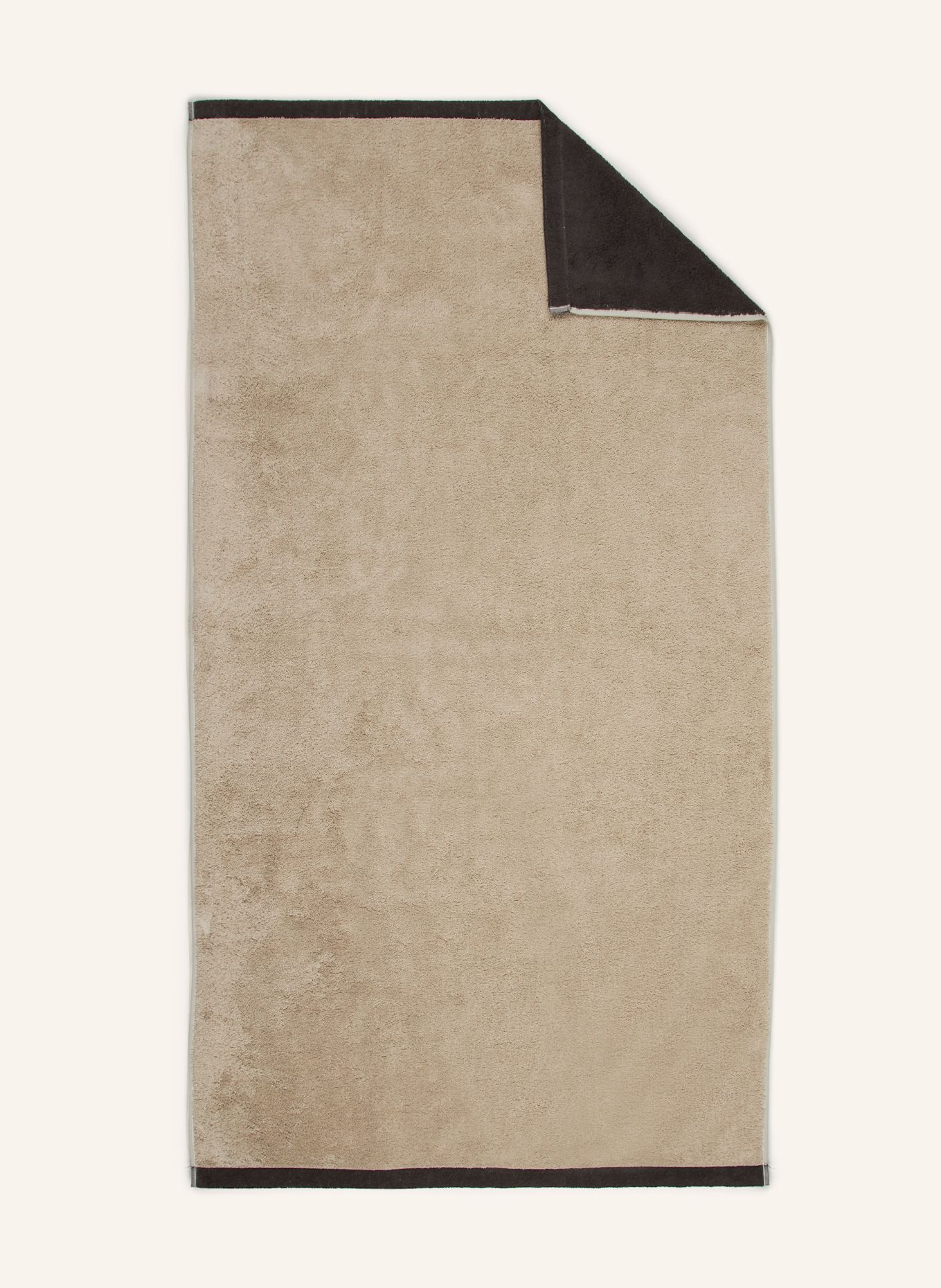 Cawö Duschtuch LIFESTYLE SPLASH: BEIGE / DUNKELGRAU