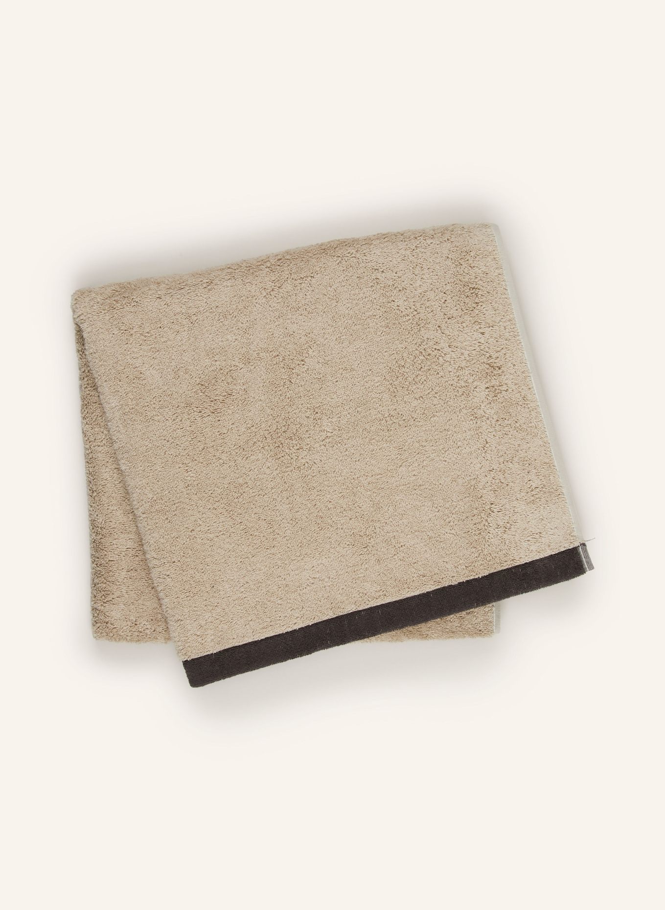 Cawö Duschtuch LIFESTYLE SPLASH: BEIGE / DUNKELGRAU