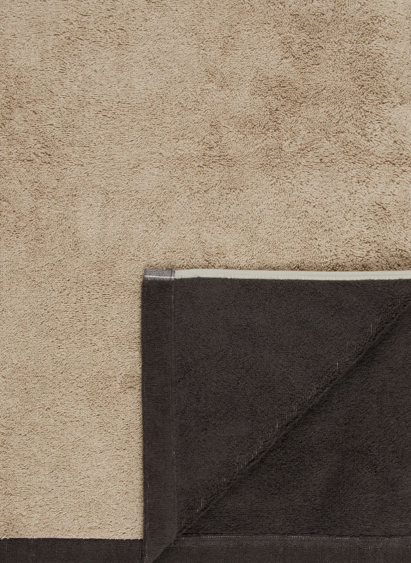 Cawö Duschtuch LIFESTYLE SPLASH: BEIGE / DUNKELGRAU