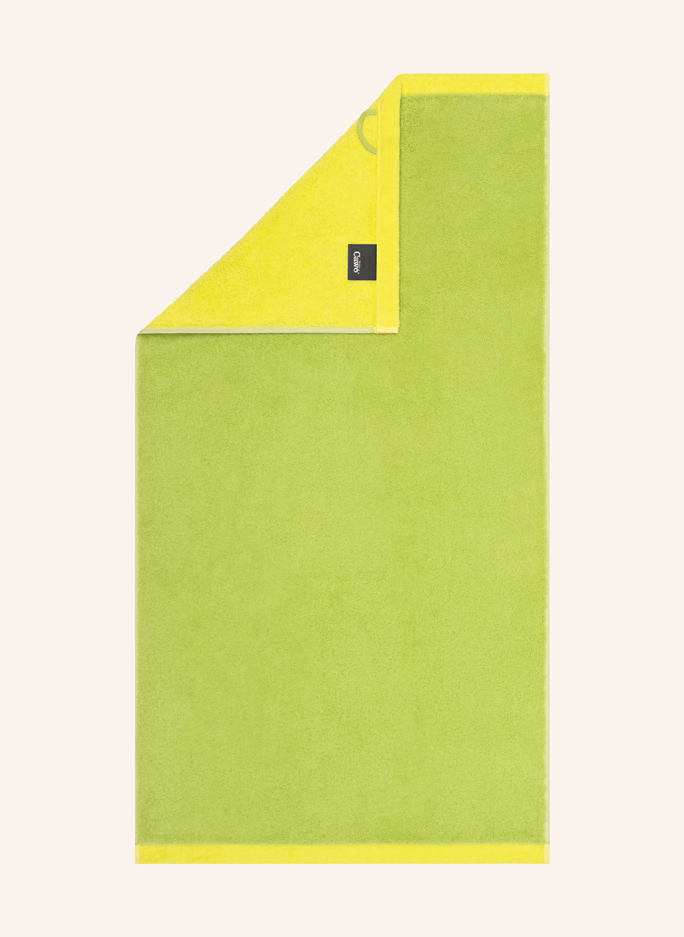 Cawö LIFESTYLE SPLASH towel: LIGHT GREEN / YELLOW
