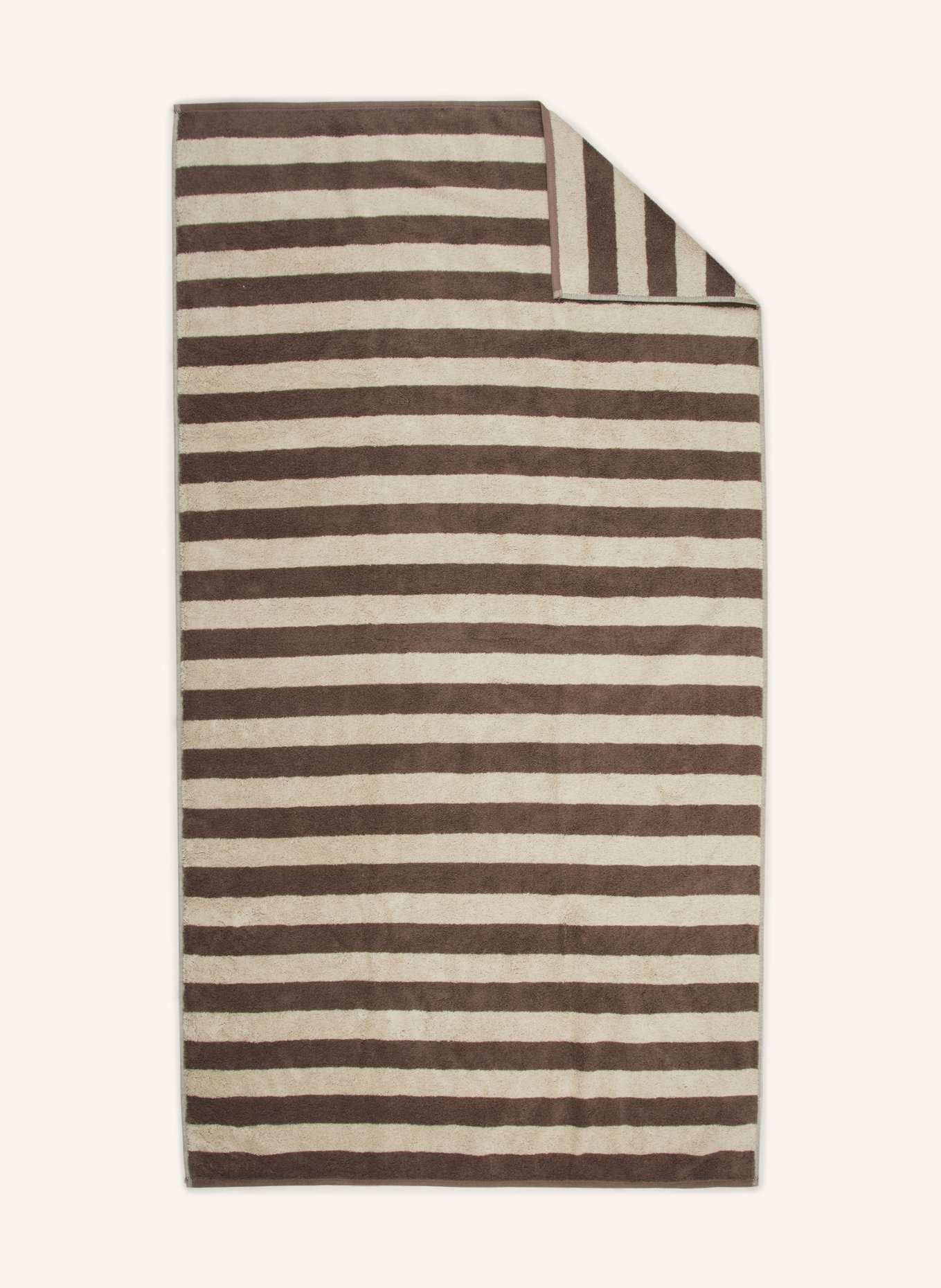 Cawö Duschtuch LINES, Farbe: DUNKELBRAUN/ ECRU (Bild 1)